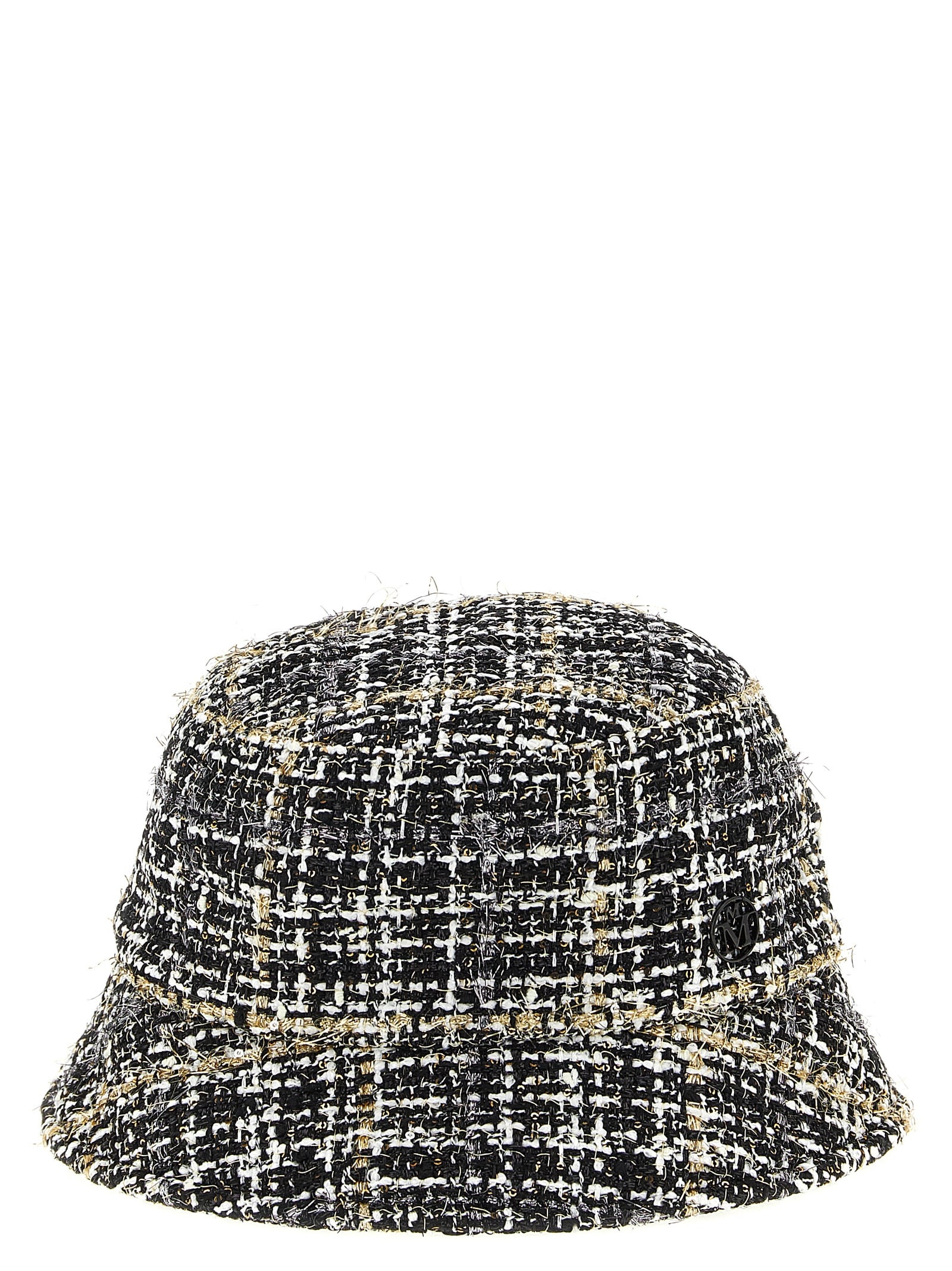 Maison Michel Tweed Bucket Hat In Black