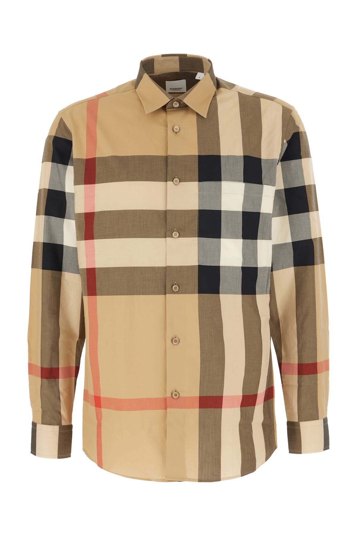 Burberry Multicolor Cotton Shirt In Pink