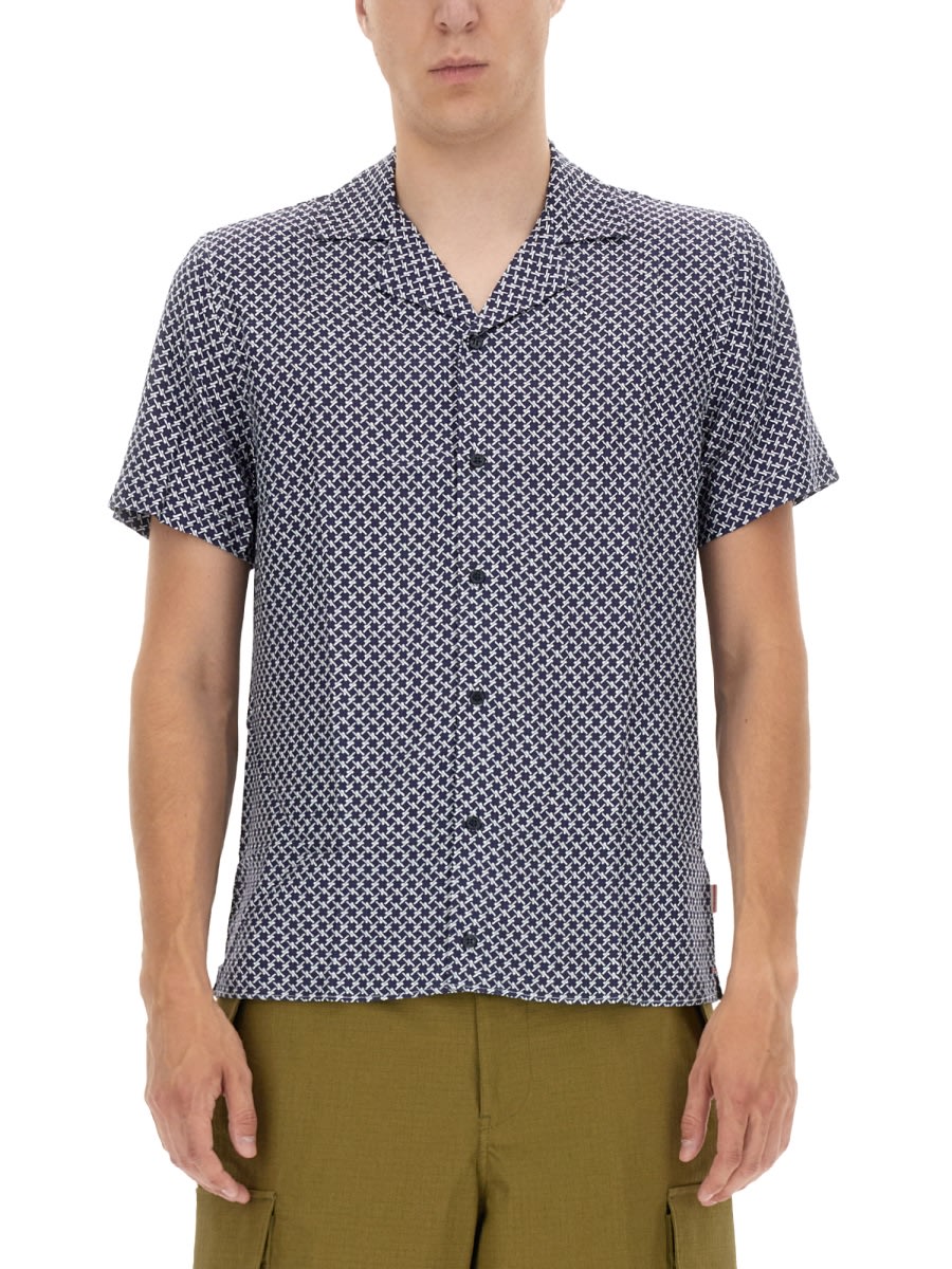Shop Orlebar Brown Travis Seglas Shirt In Blue
