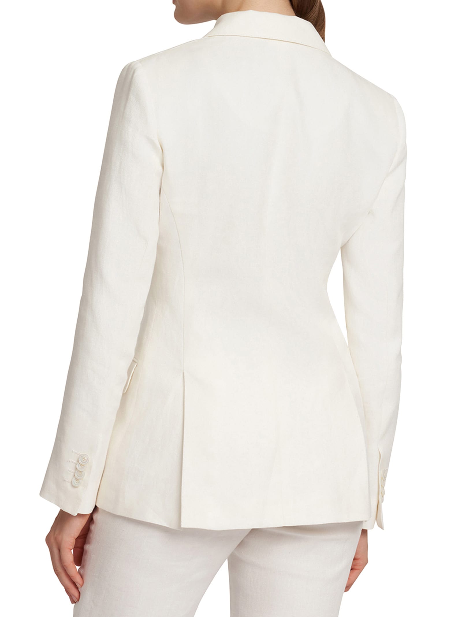 Shop Kiton Jacket Linen In White