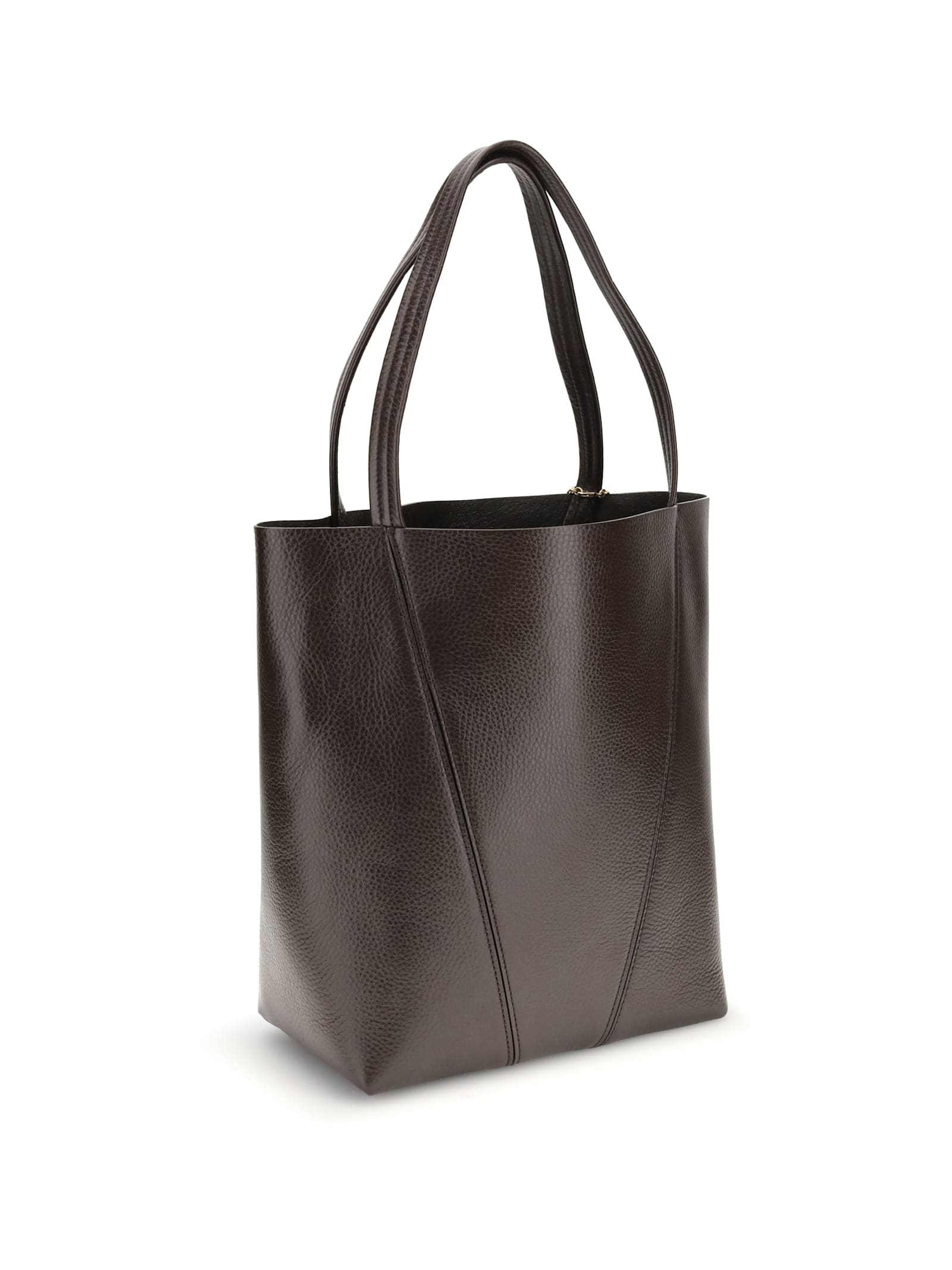 Chloé Spin Large Tote Bag In Brown