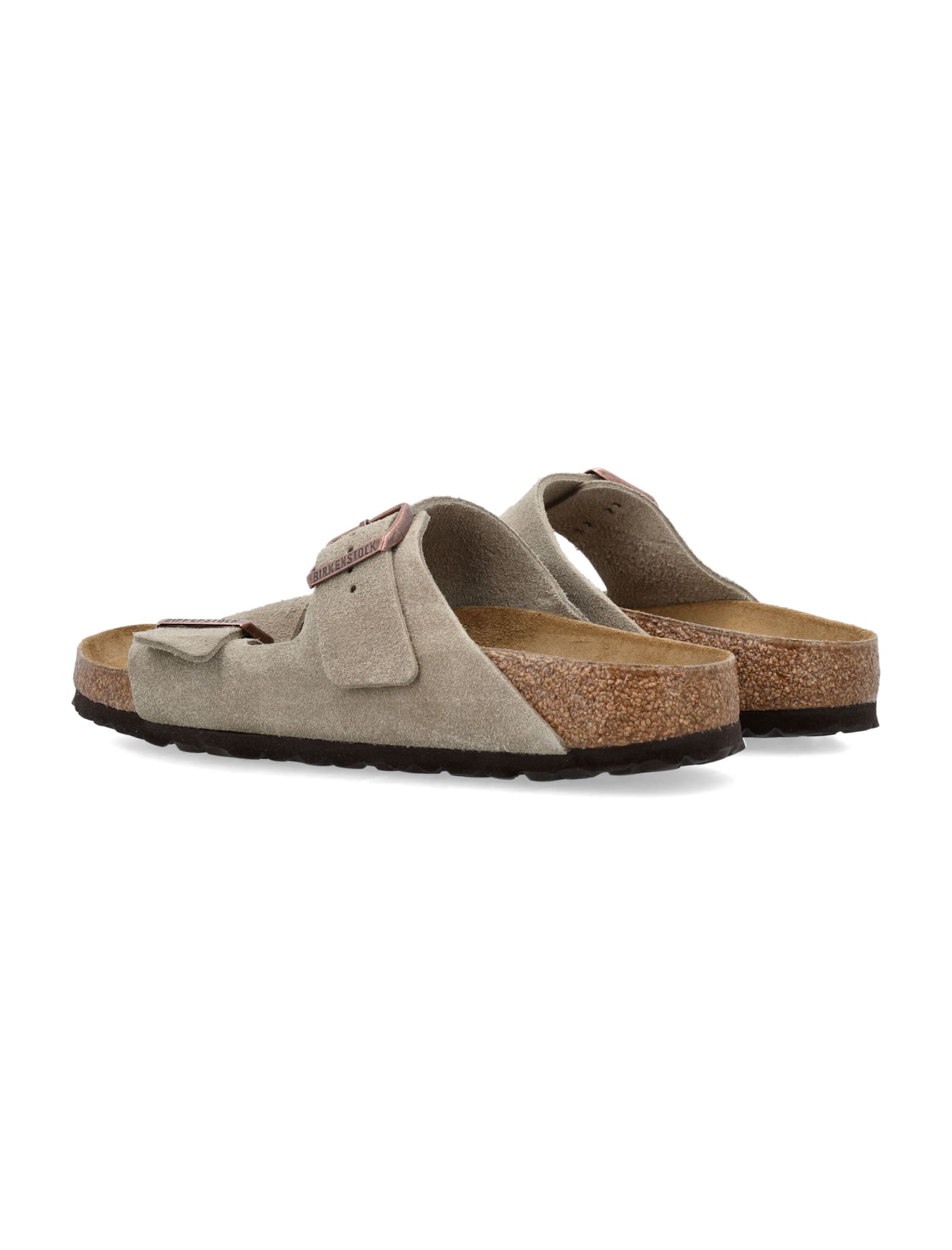 Birkenstock Arizona Bf In Nubuck Color Taupe In Taupe