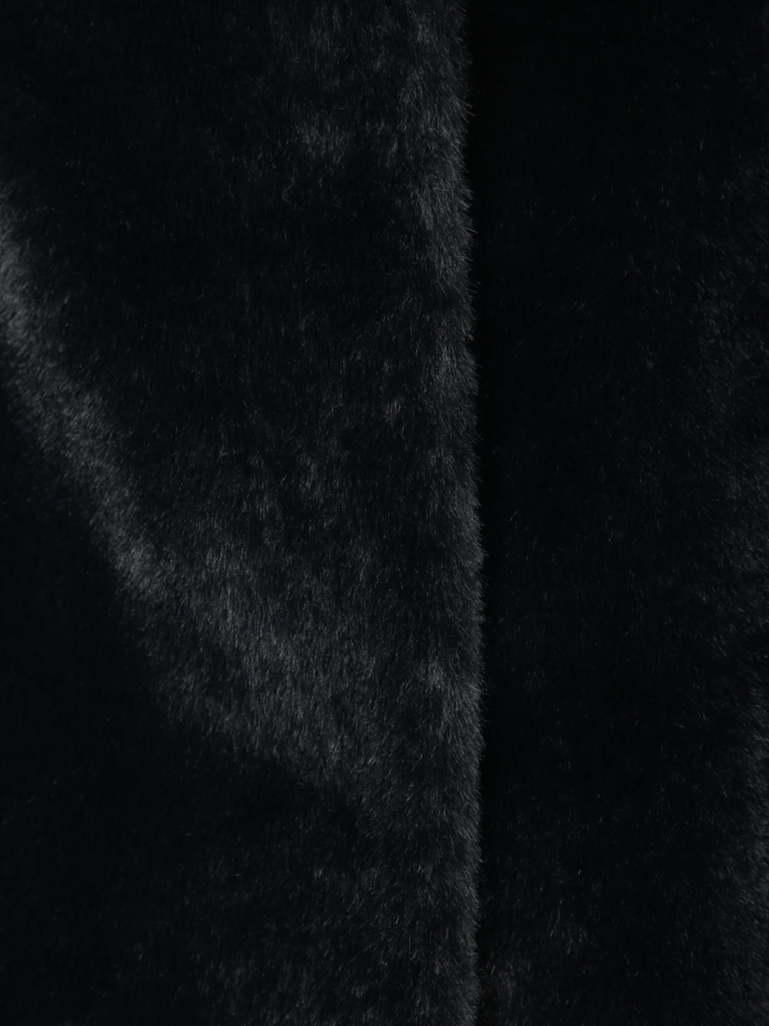 Shop Herno Black Soft Fur Coat