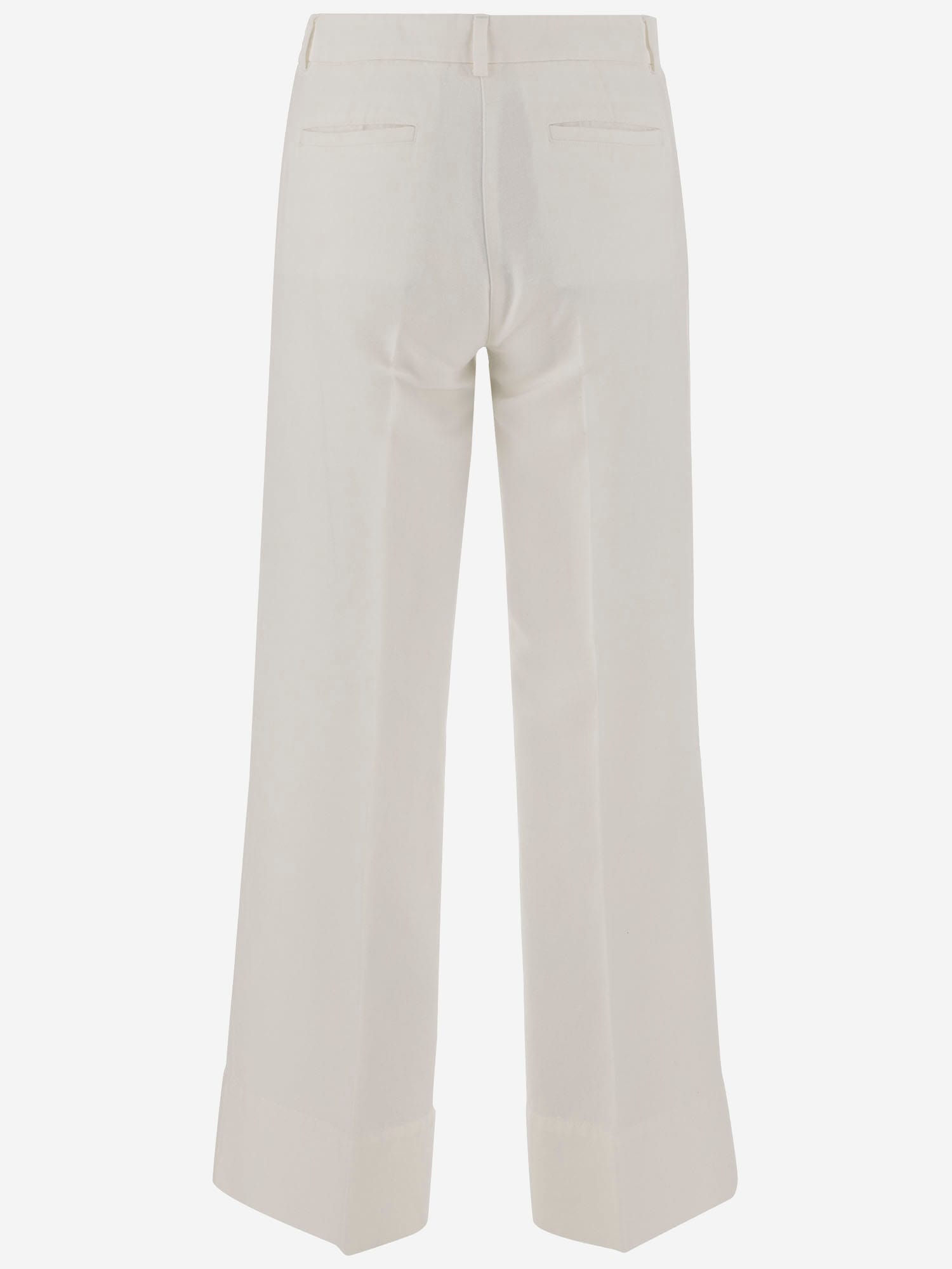 Shop Ql2 Linen And Cotton Pants In White