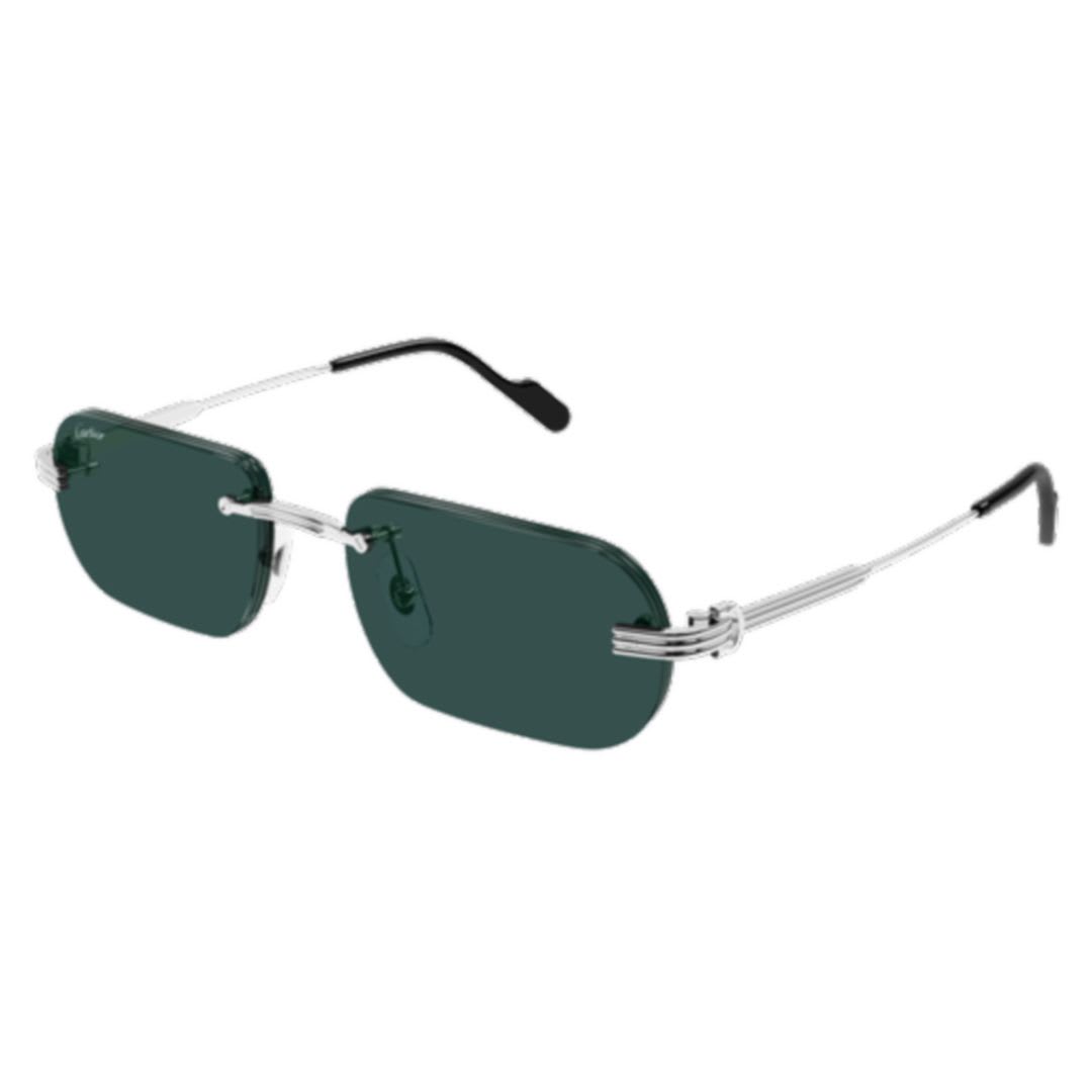 Cartier Rectangular Sunglasses In Silver