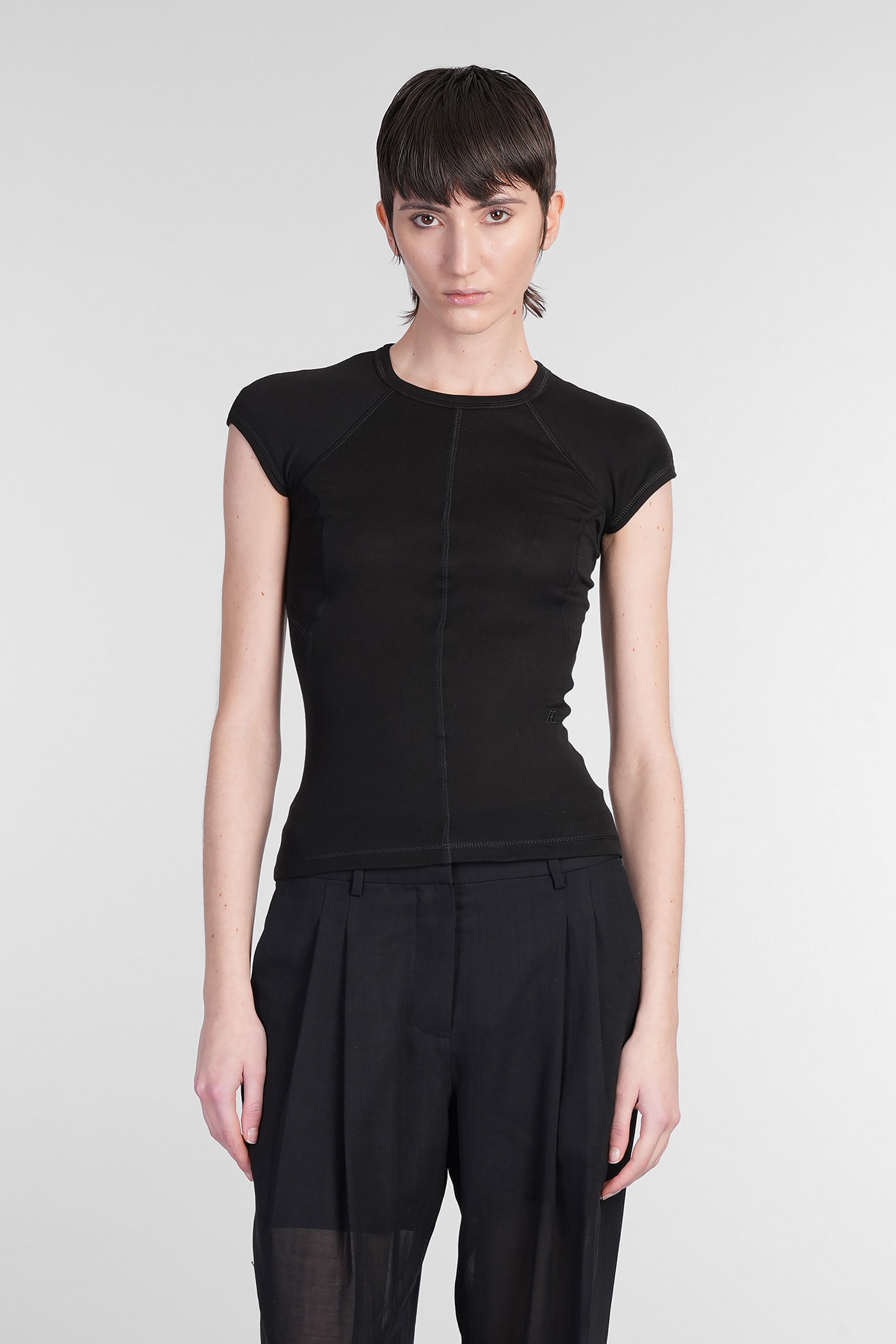 Helmut Lang T-shirt In Black Cotton In Black