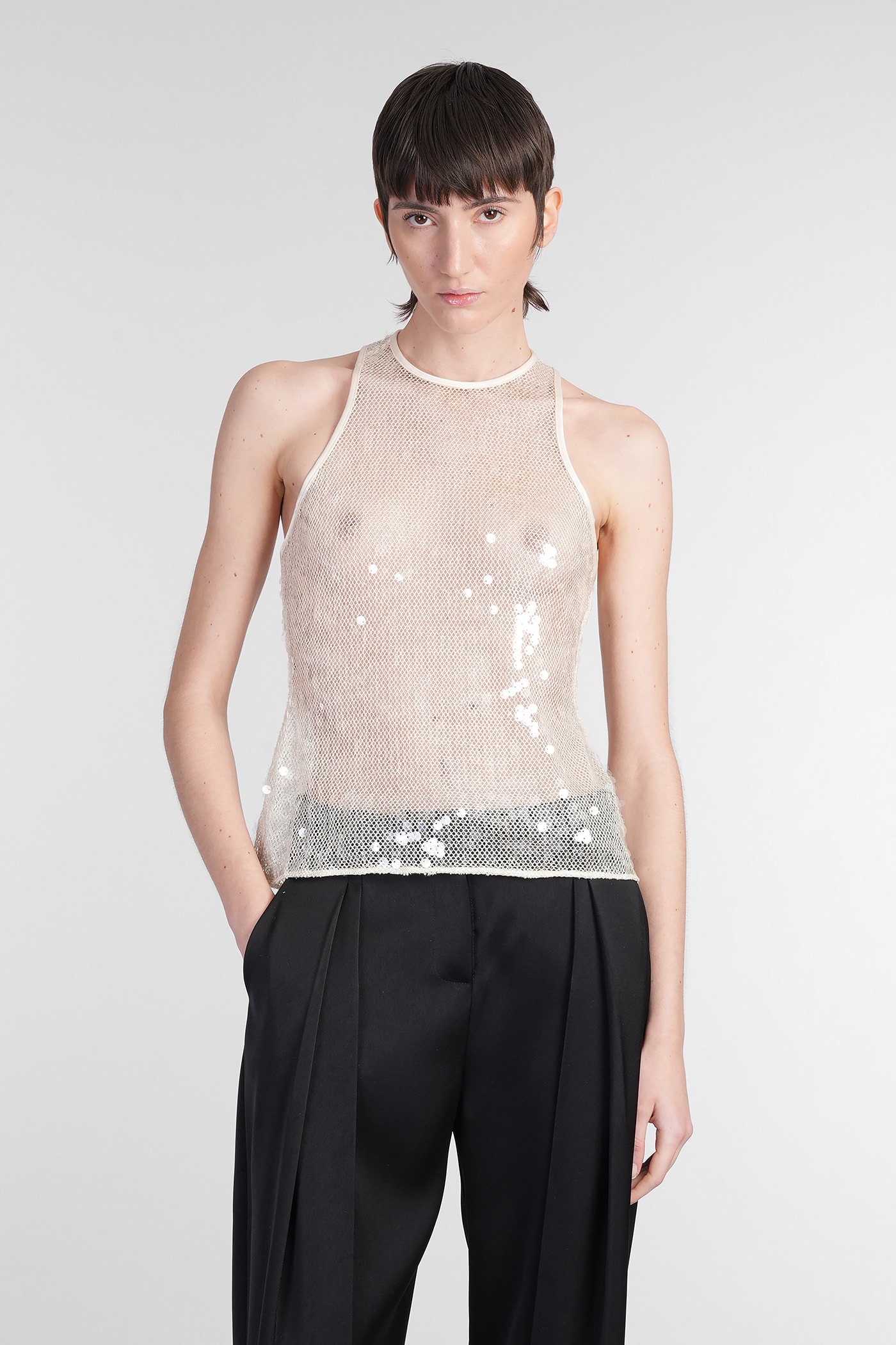 David Koma Topwear In Beige Polyester