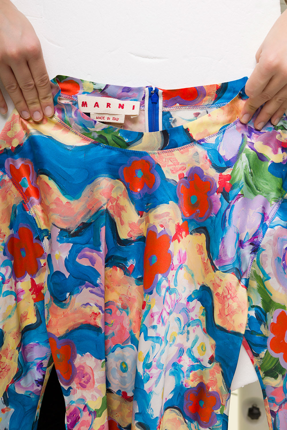 Shop Marni Multicolor Long Sleeves Mini Dress With Julie Print Woman