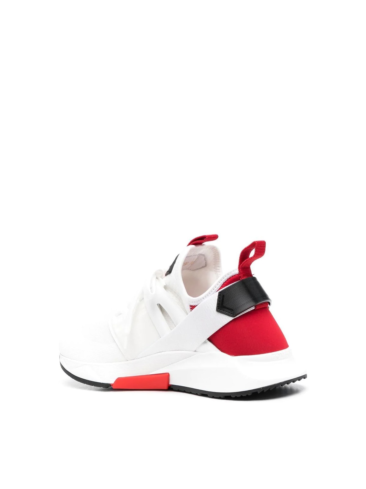 Shop Tom Ford Low Top Sneakers In White Red White