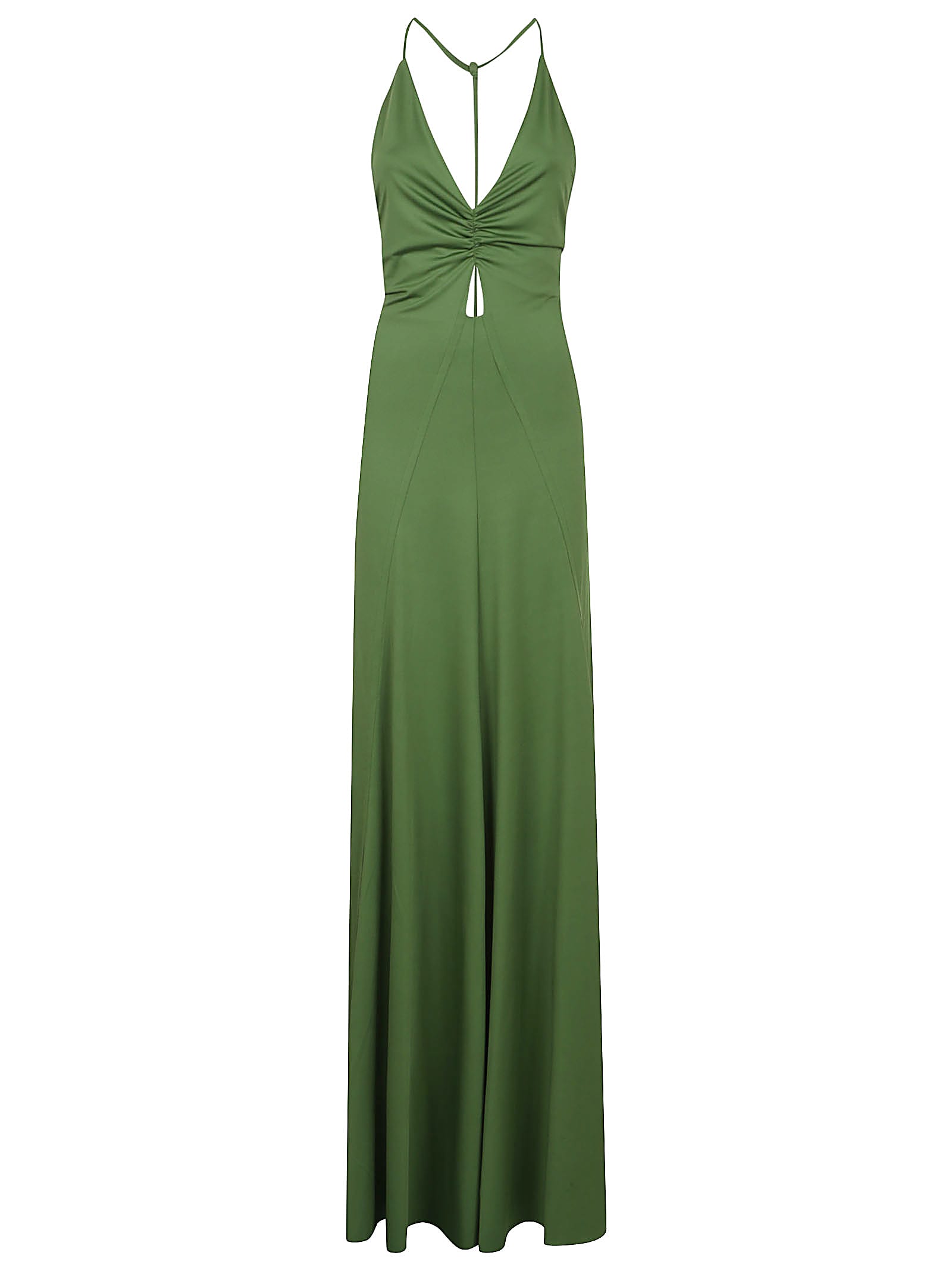 V-neck Ruched Cami Gown