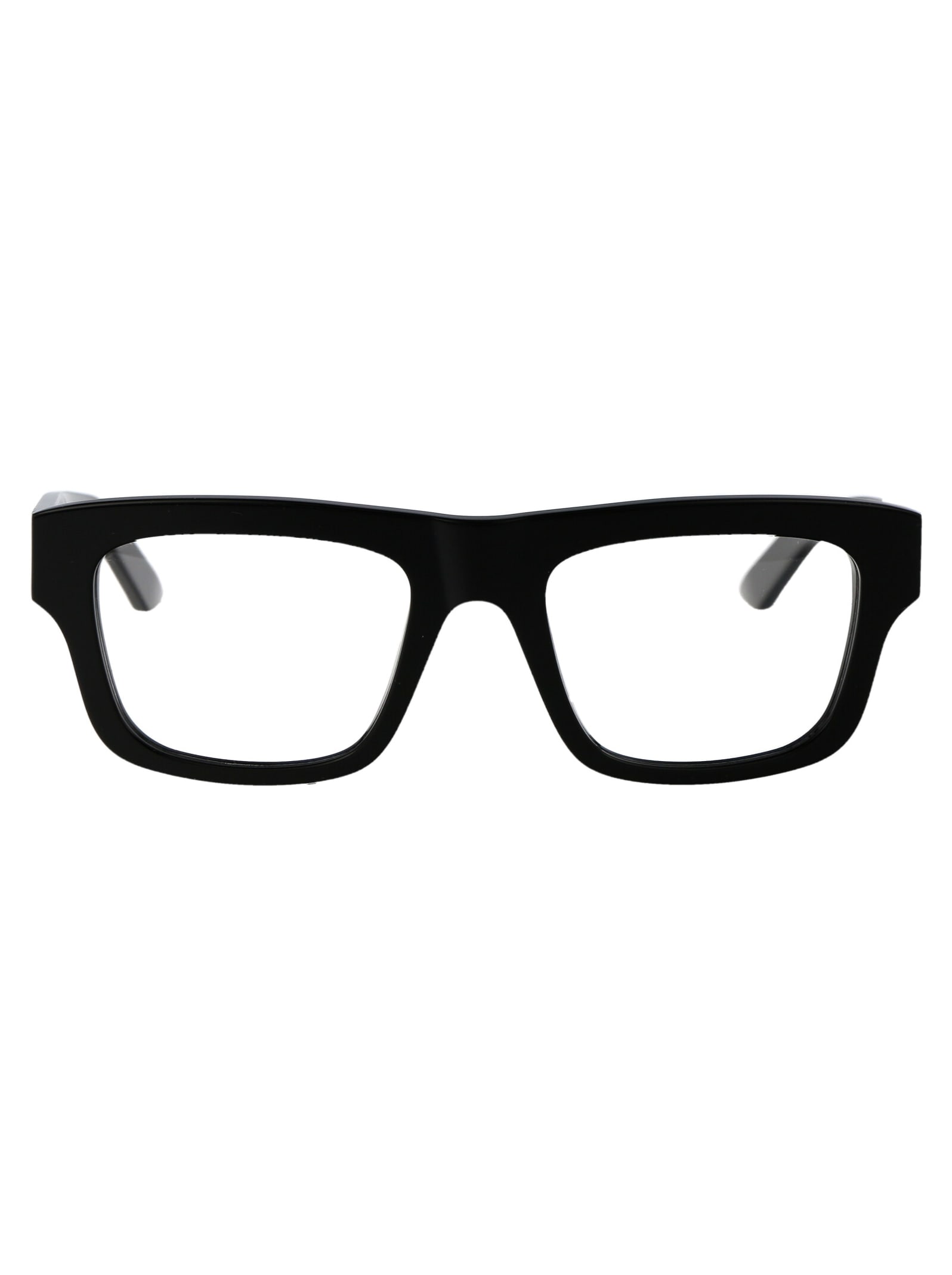 Shop Alexander Mcqueen Am0452o Glasses In 001 Black Black Transparent