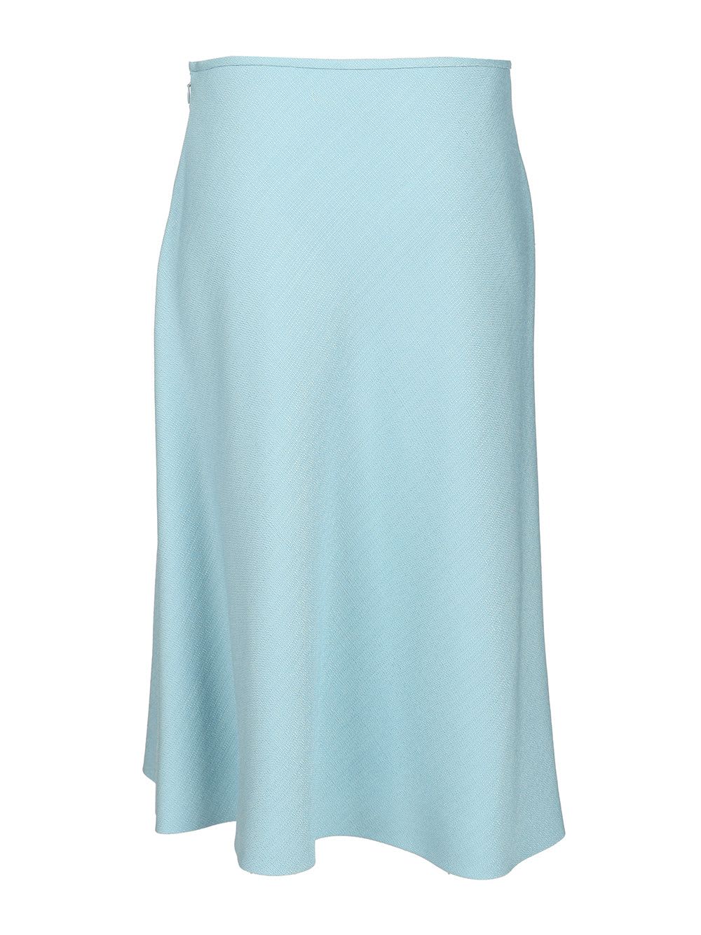 Valentino Womens Bluish Grey Vlogo Hardware Flared Woven Midi Skirt In Blue