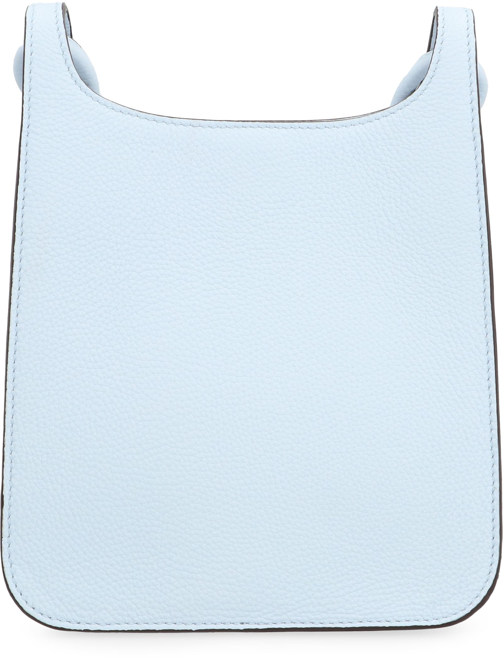 Shop Mcm Himmel Mini Leather Hobo Bag In Light Blue