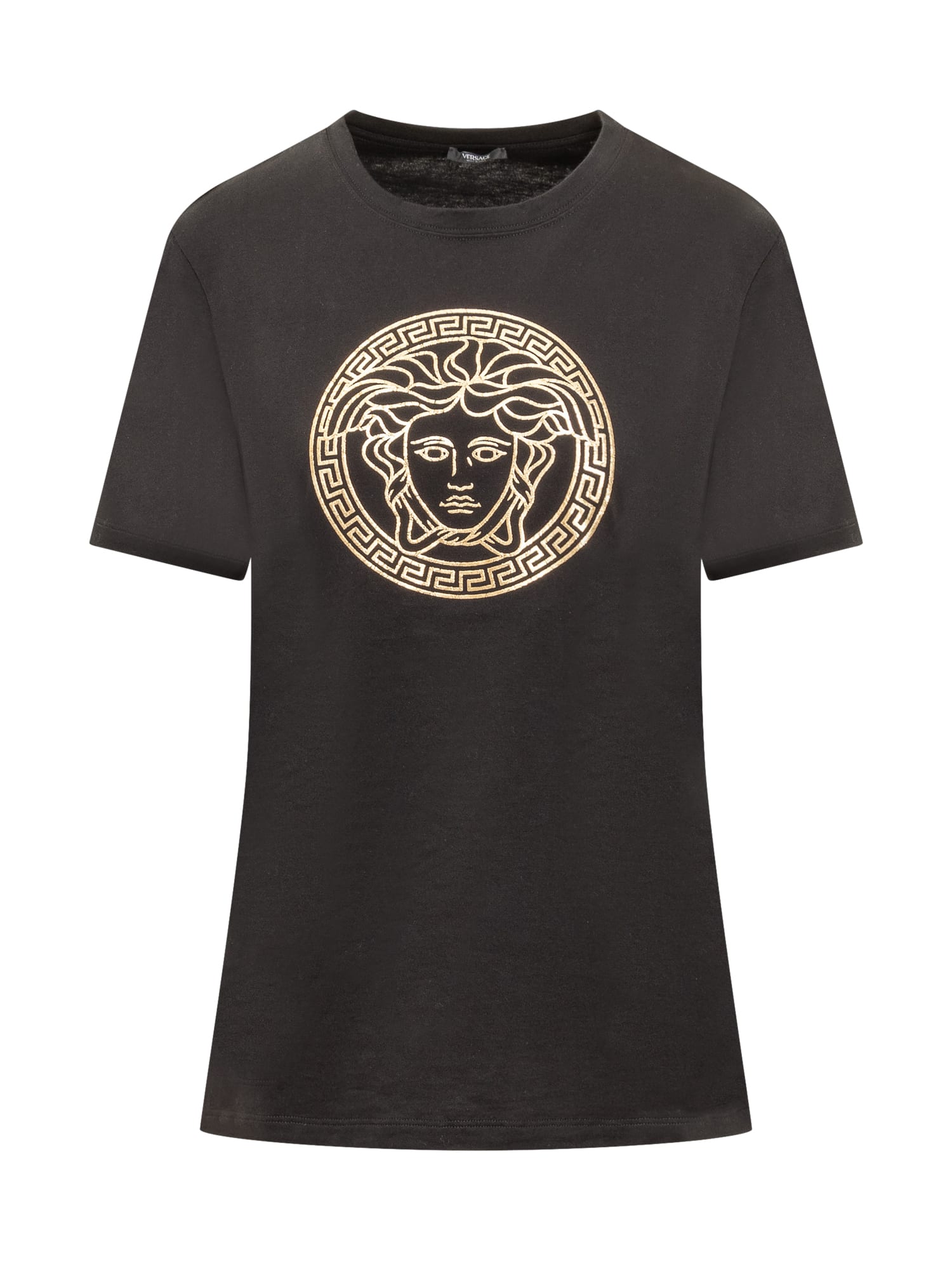 Shop Versace T-shirt In Nero-oro