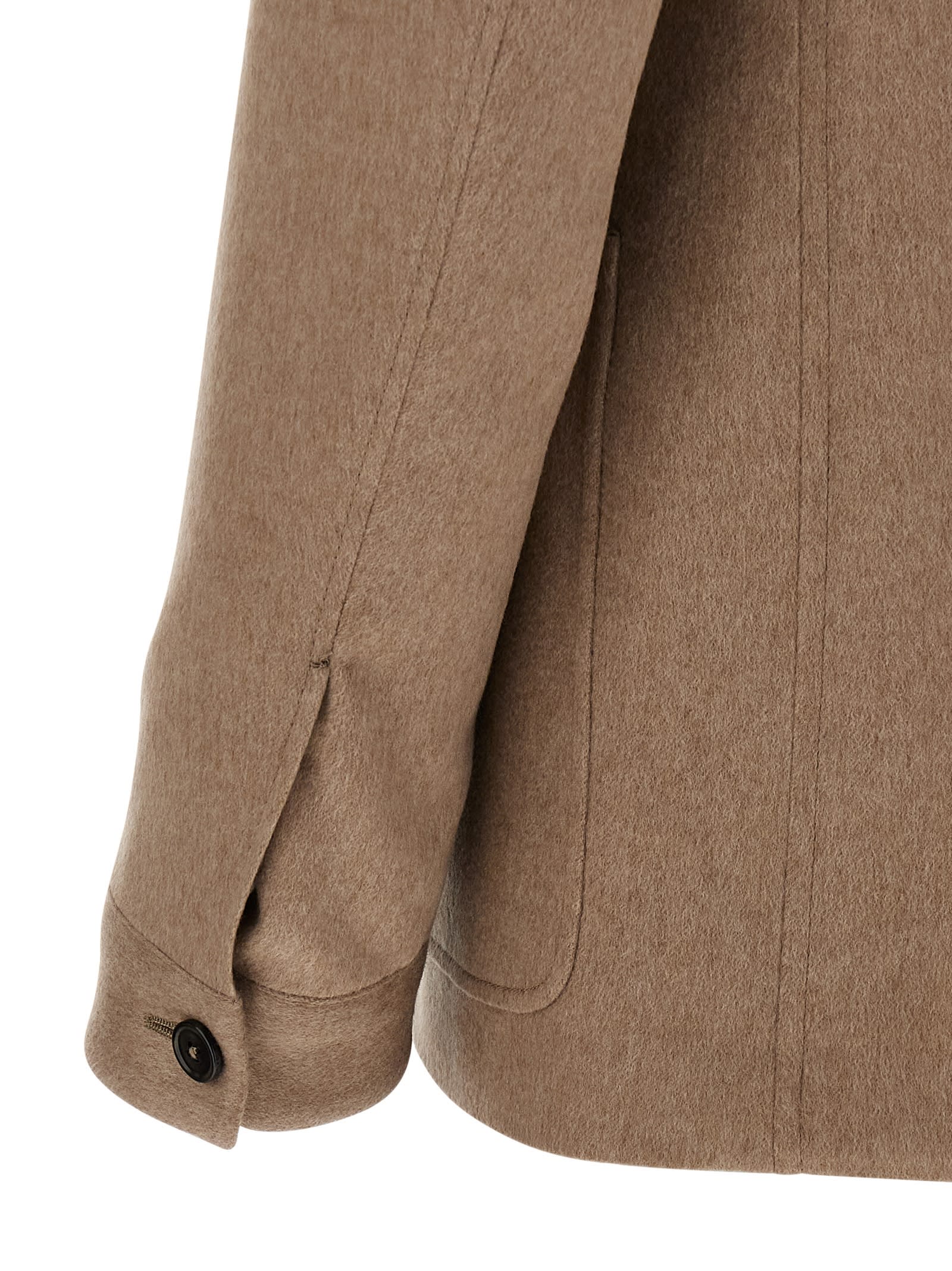 Zegna Il Conte Puffer Jackets Beige In Brown