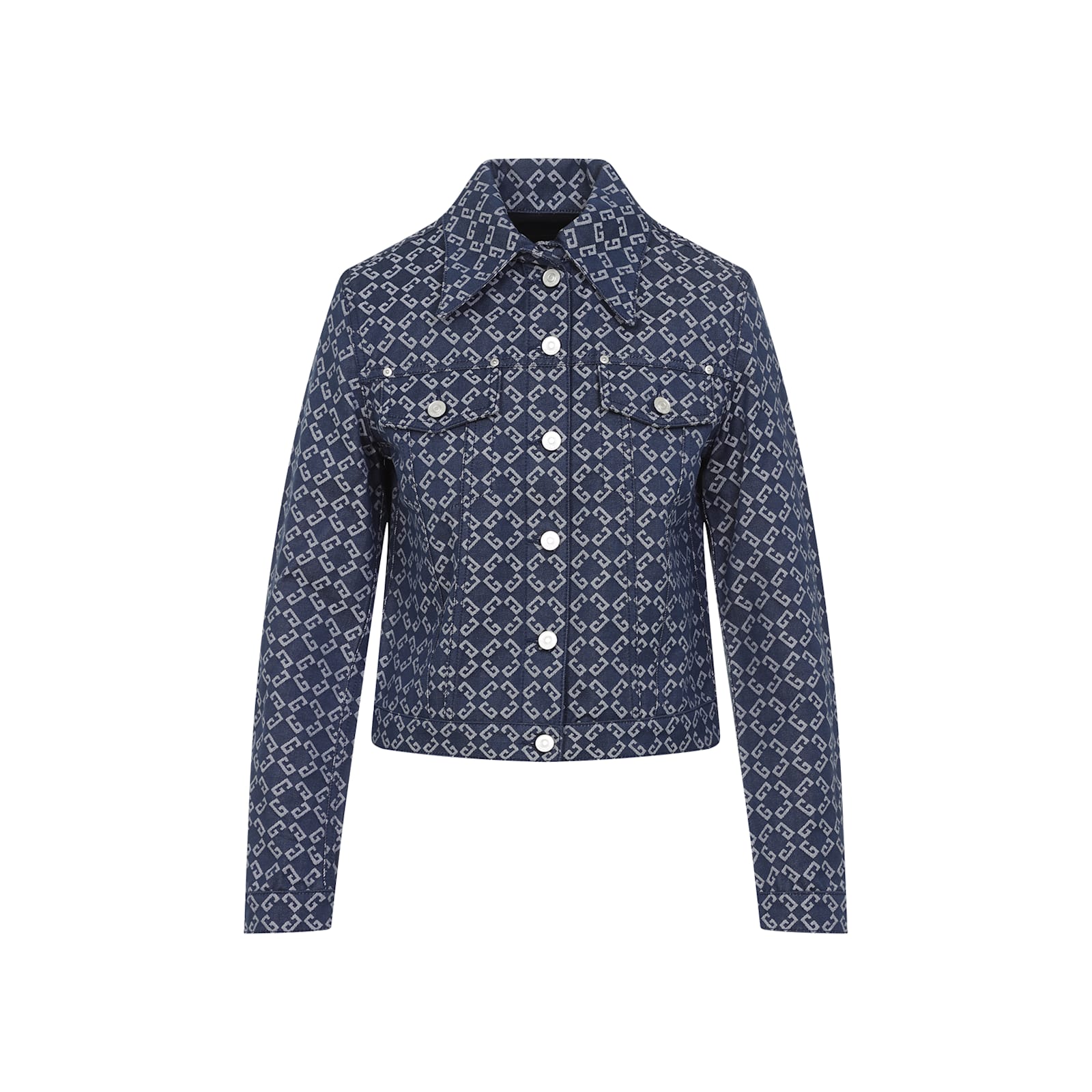 Givenchy Logomania Denim Jacket In Blue