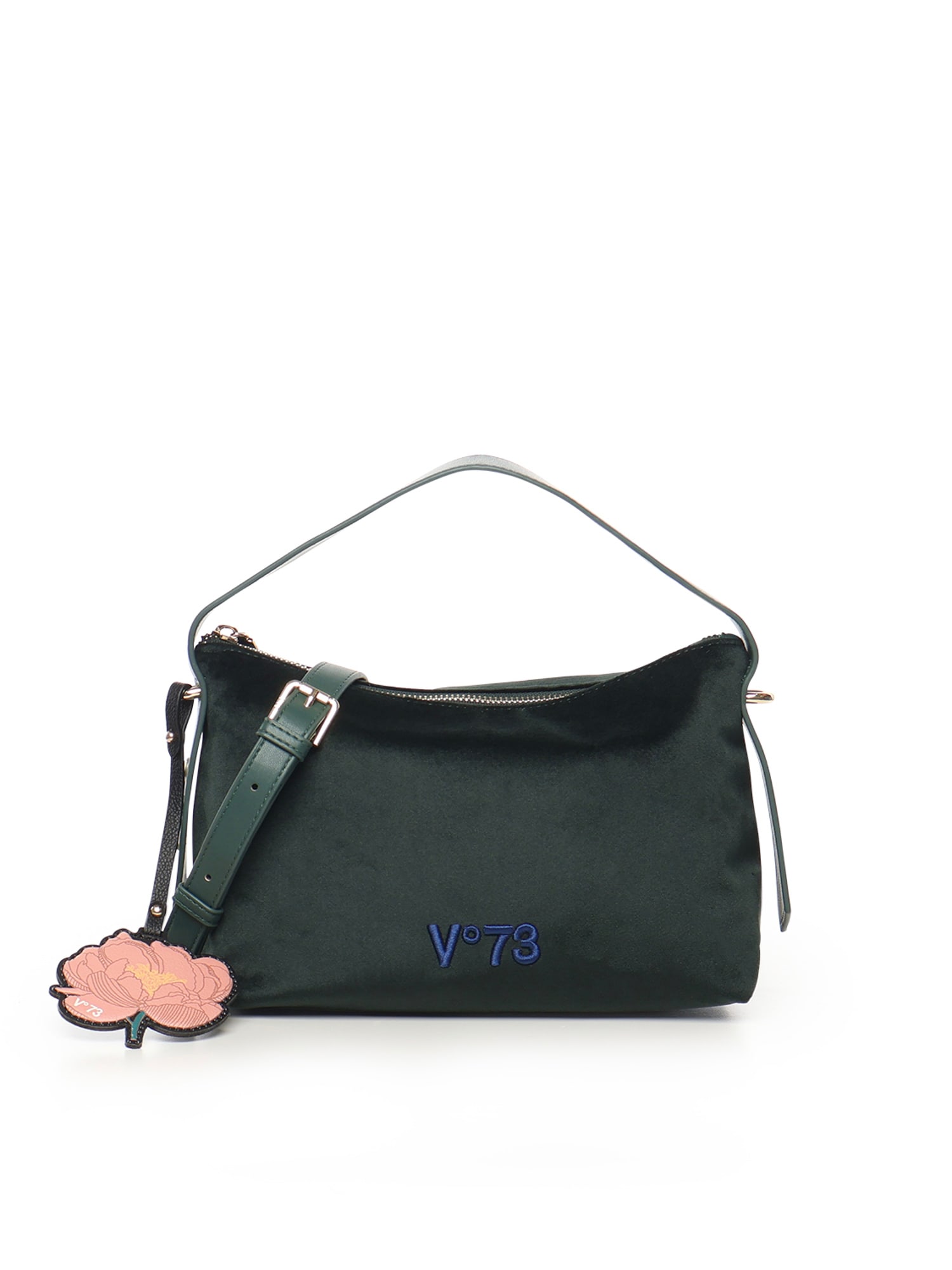 V73 Isabella Flower-detail Shouder Bag In Green