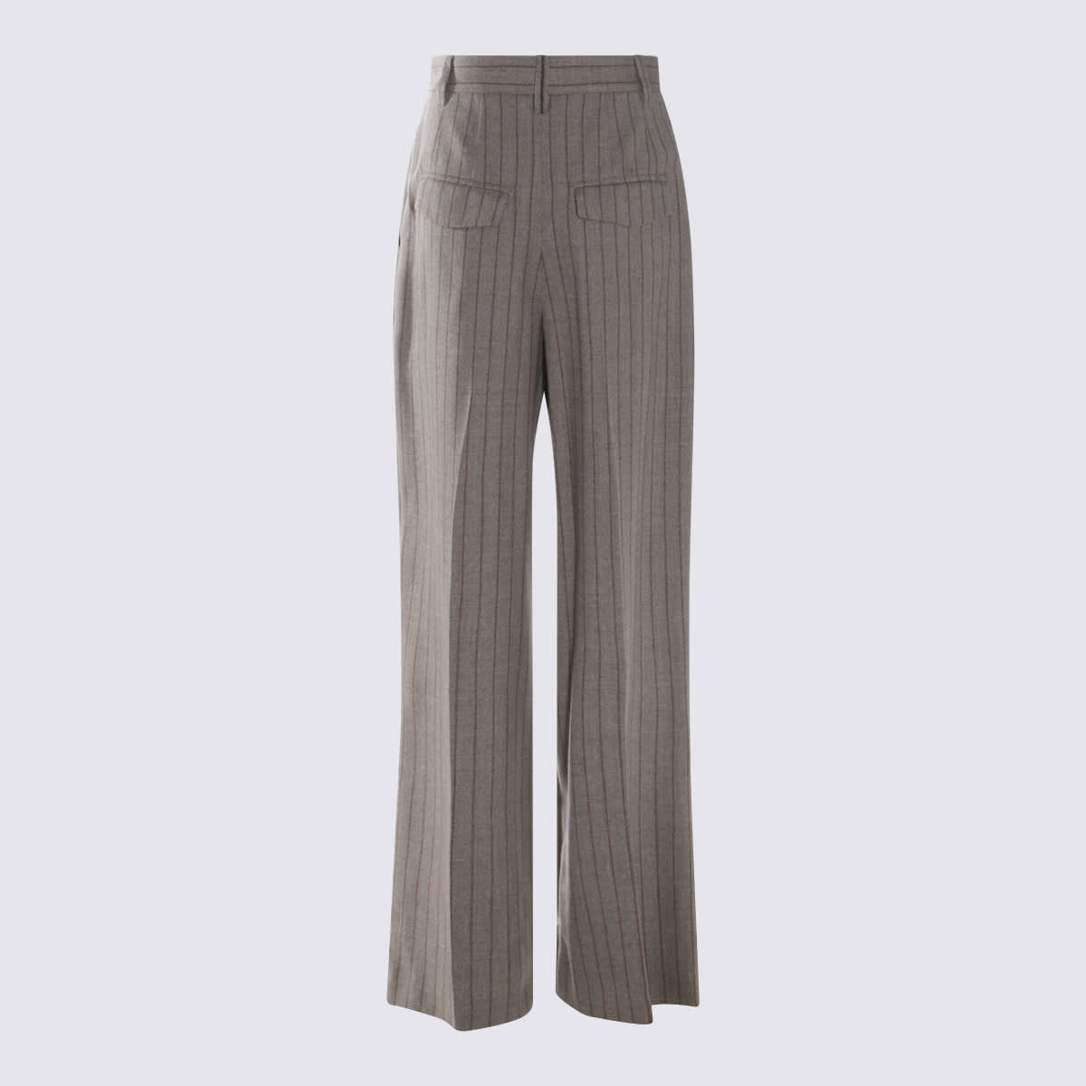 Shop Brunello Cucinelli Grey Wool Pants