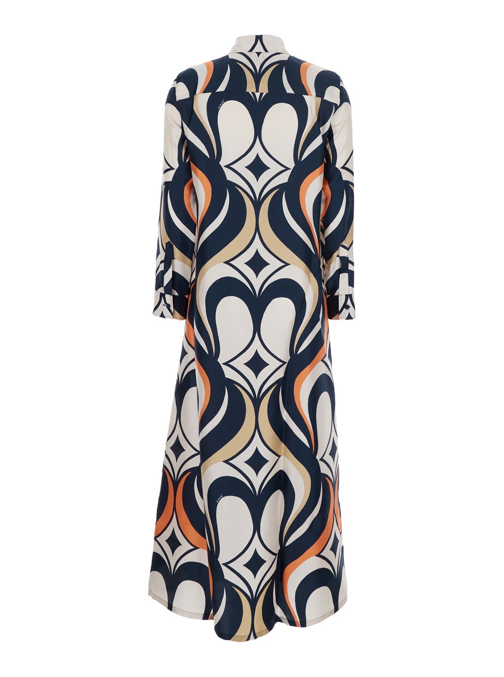 La Doublej Icon Printed Silk-twill Maxi Shirt Dress In Multi