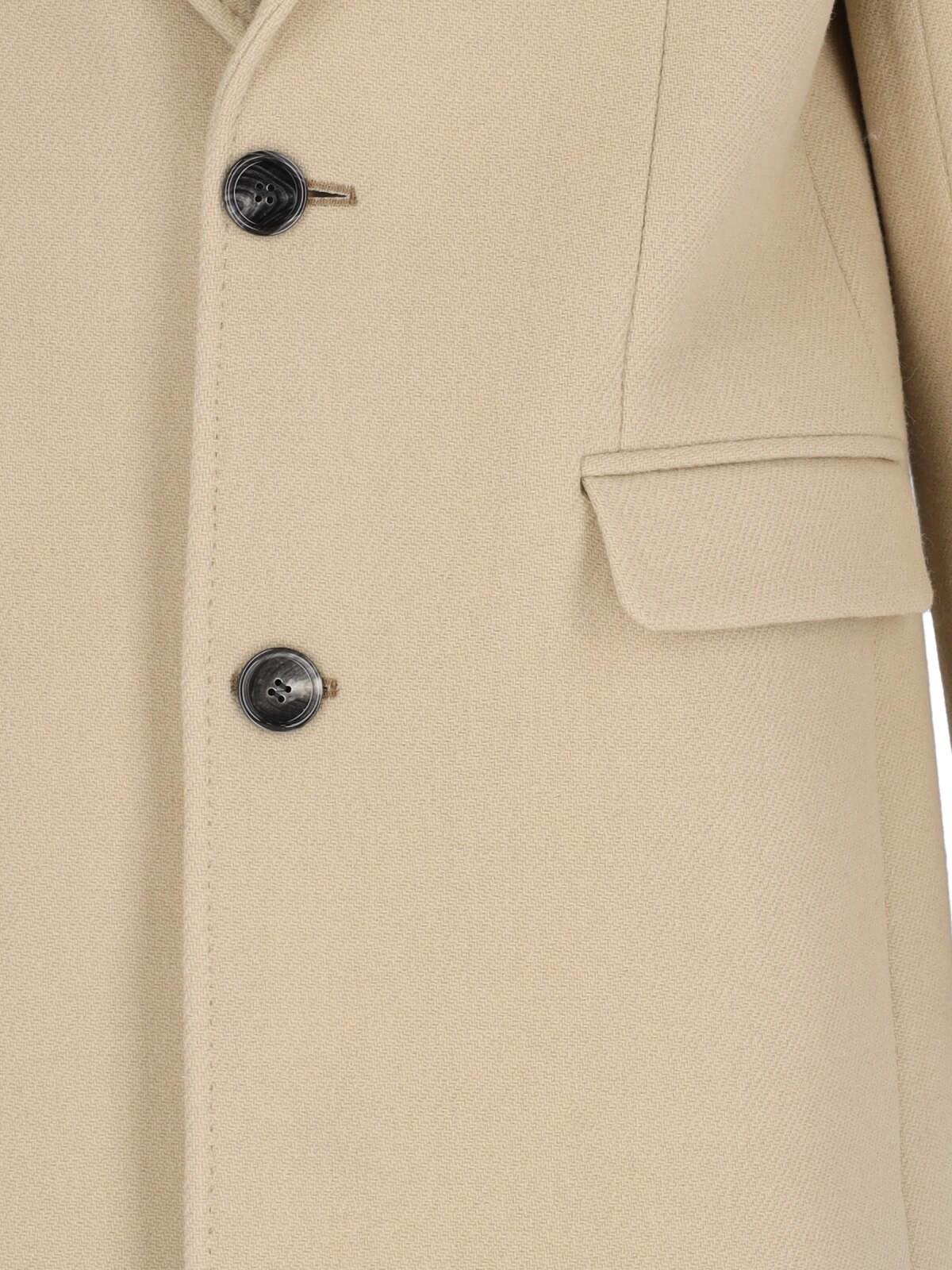 Shop Ami Alexandre Mattiussi Single-breasted Coat In Beige