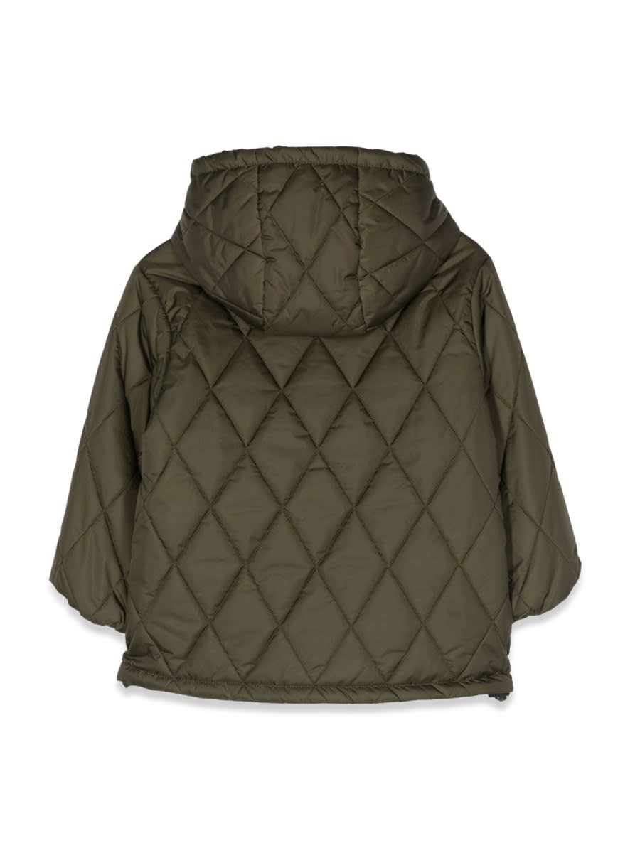 Aspesi Quilted Hooded Puffer Jacket In Military Green