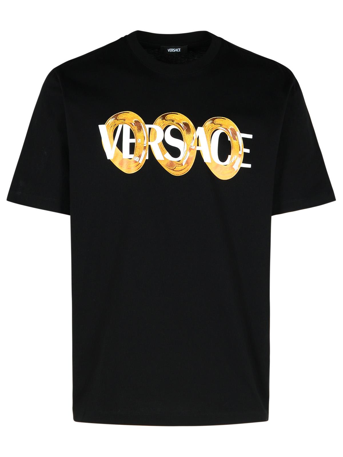 Versace Black Cotton T-shirt