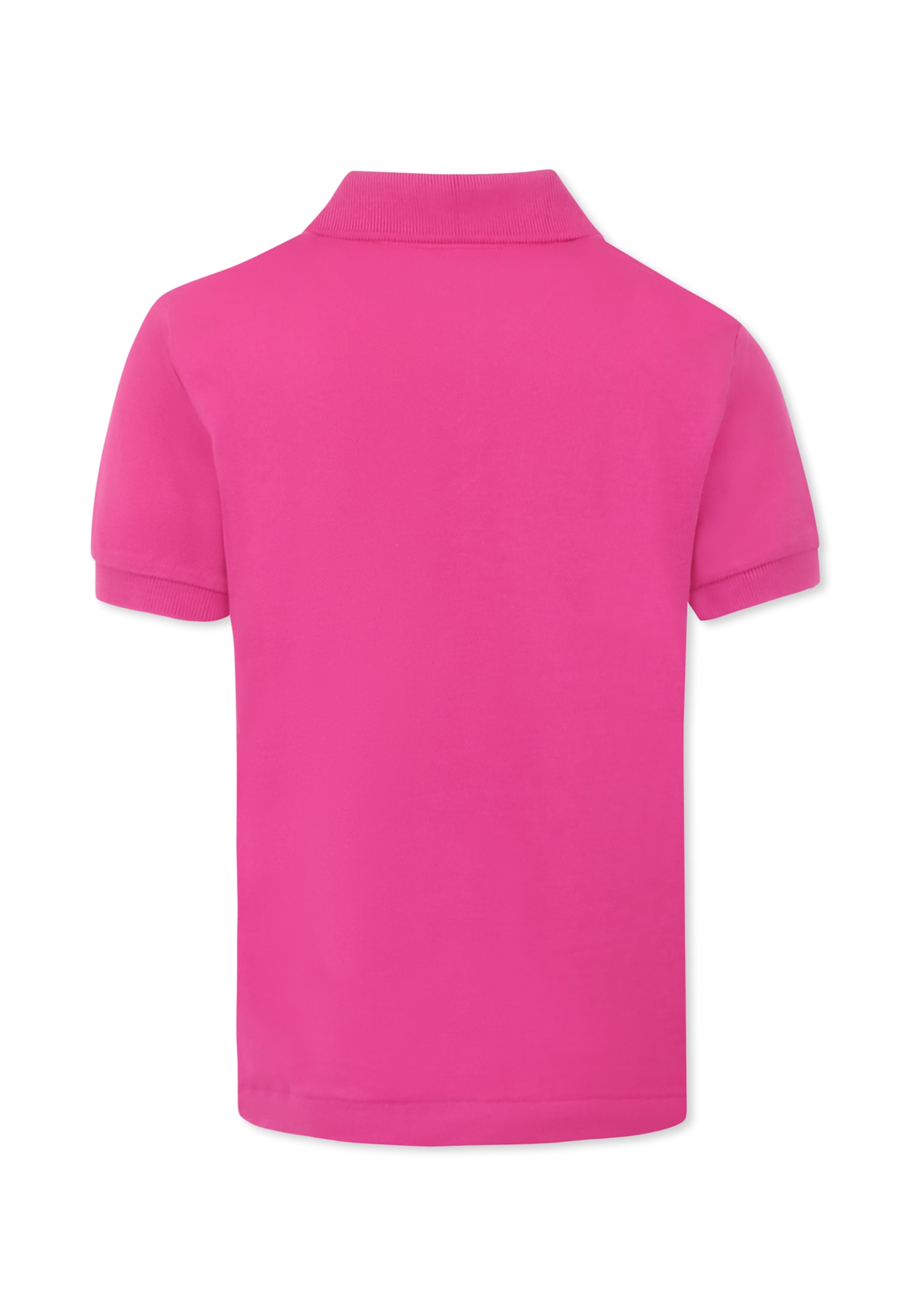 Shop Lacoste Fuchsia Polo Shirt For Kids With Crocodile