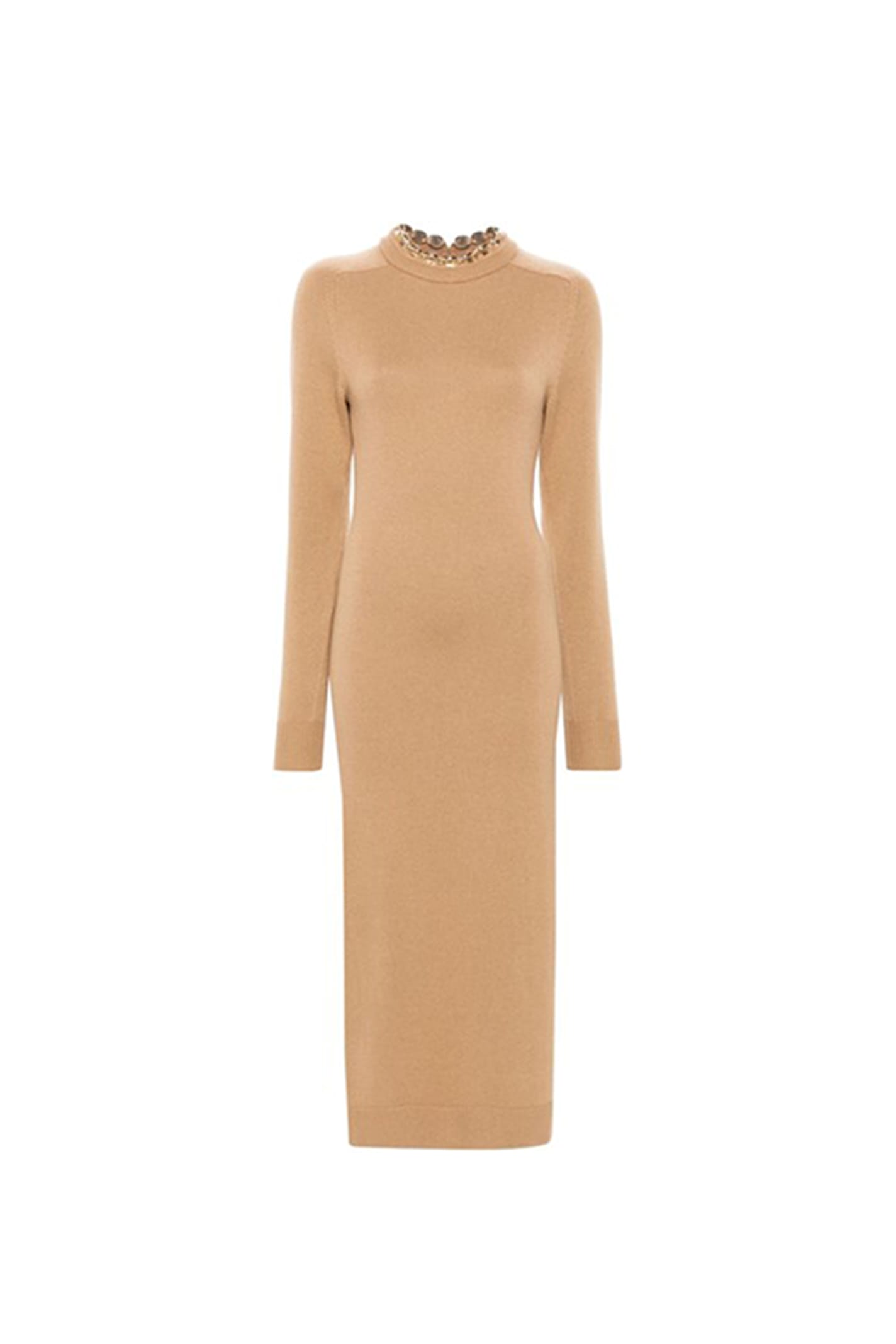 Rabanne Chain-embellished Dress In Camel
