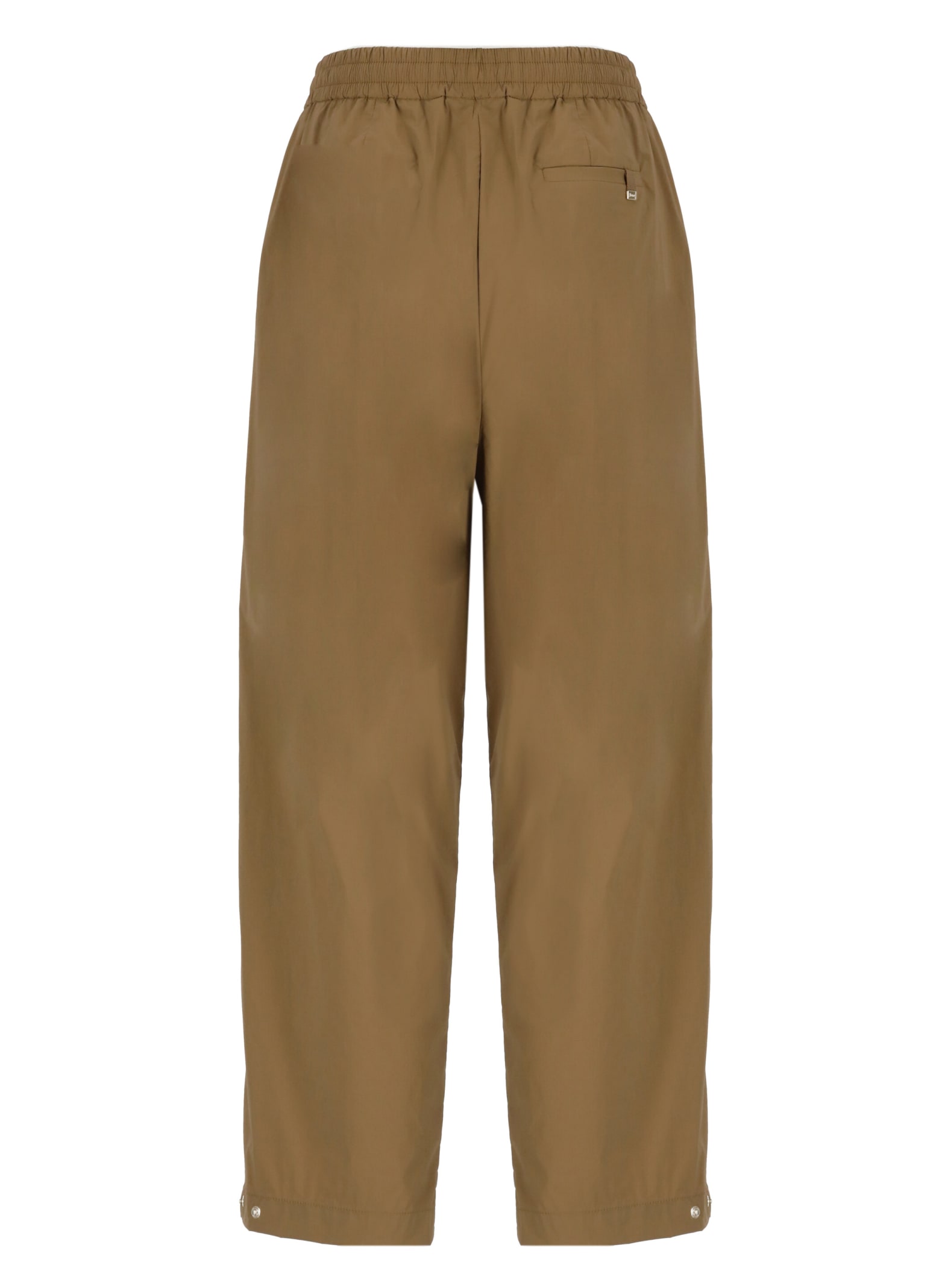 Shop Herno Light Nylon Stretch Trousers In Brown