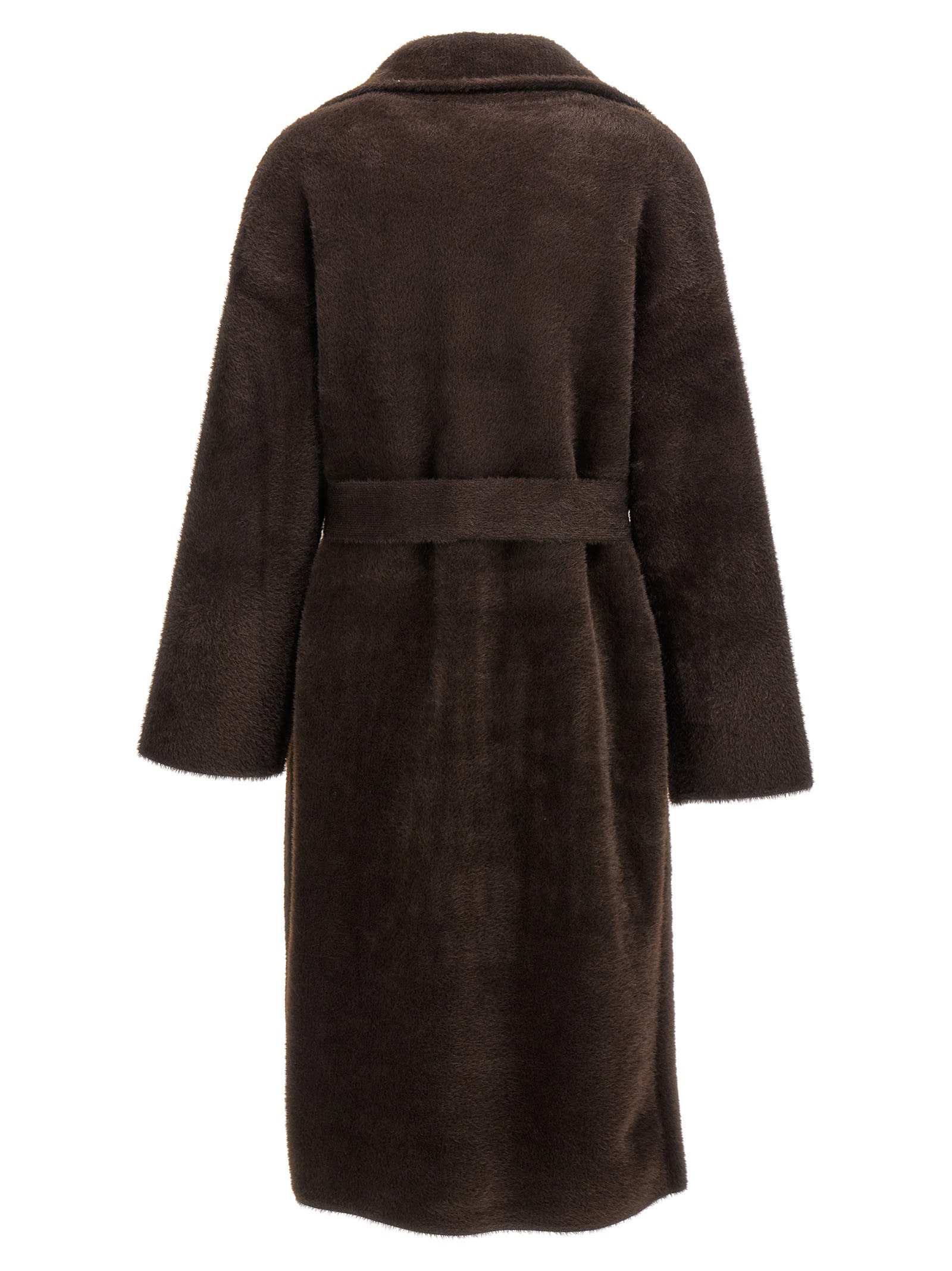 Shop Pinko Uvaggio Coat In Brown