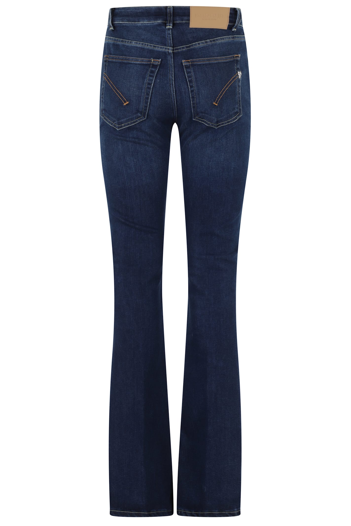 Dondup Medium Rise Flare Jeans In Blue