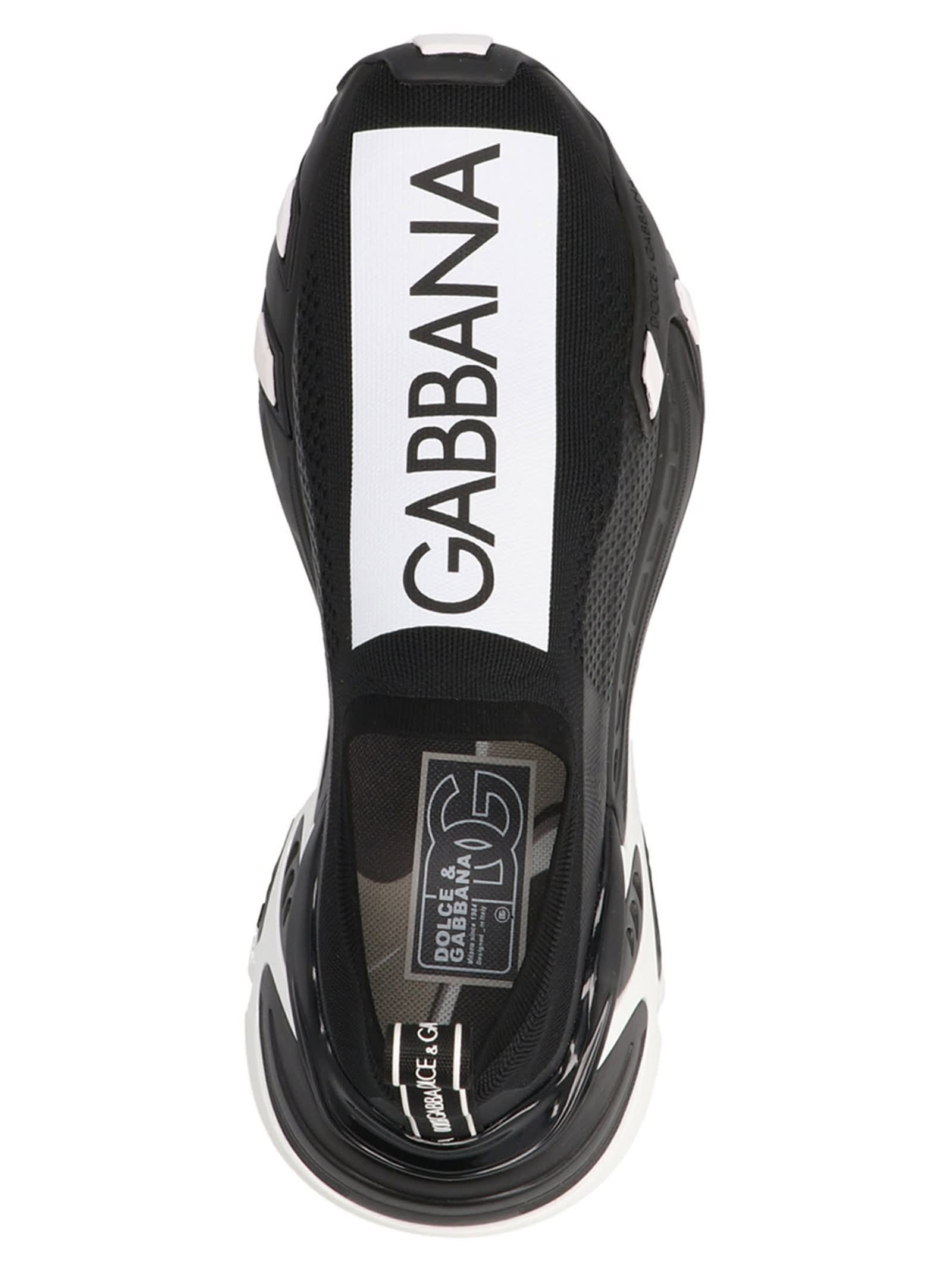 Shop Dolce & Gabbana Fast Sneakers In White/black