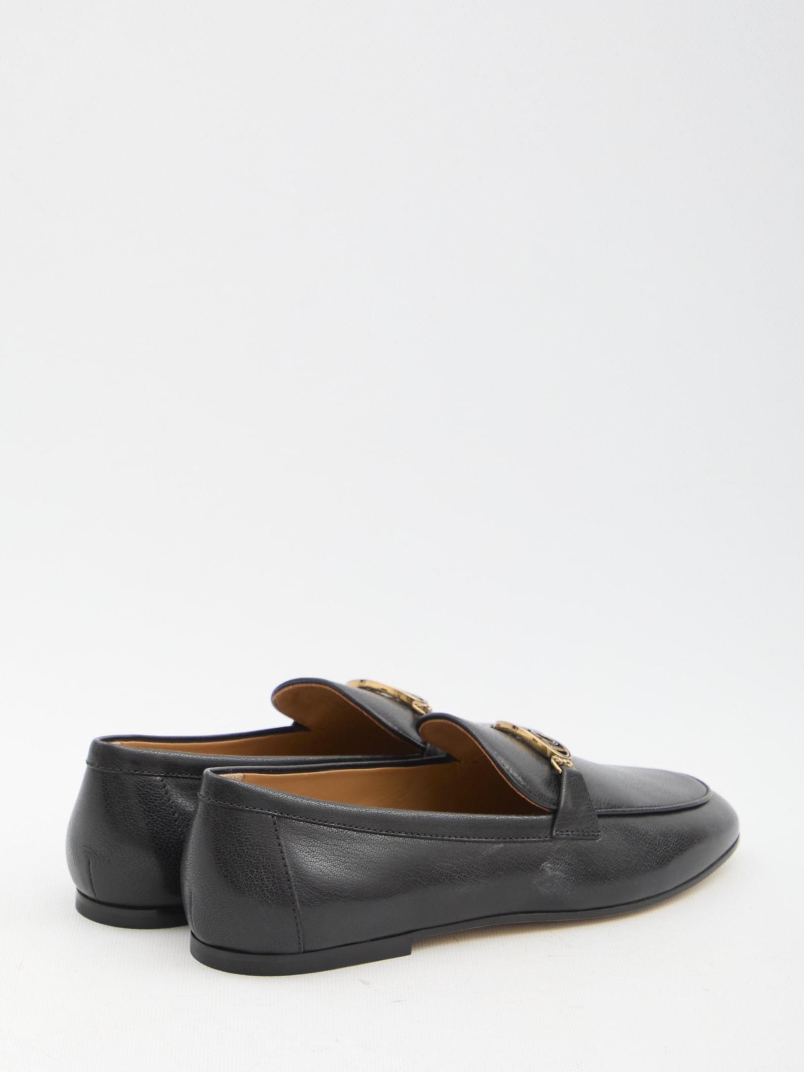 Shop Tod's Leather Loafers In Black