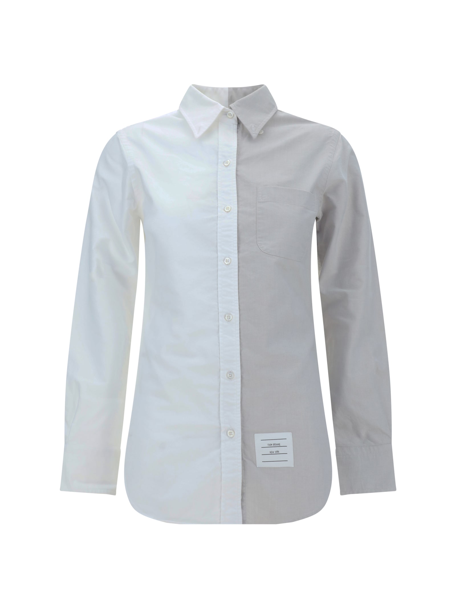 Shop Thom Browne Shirt In White