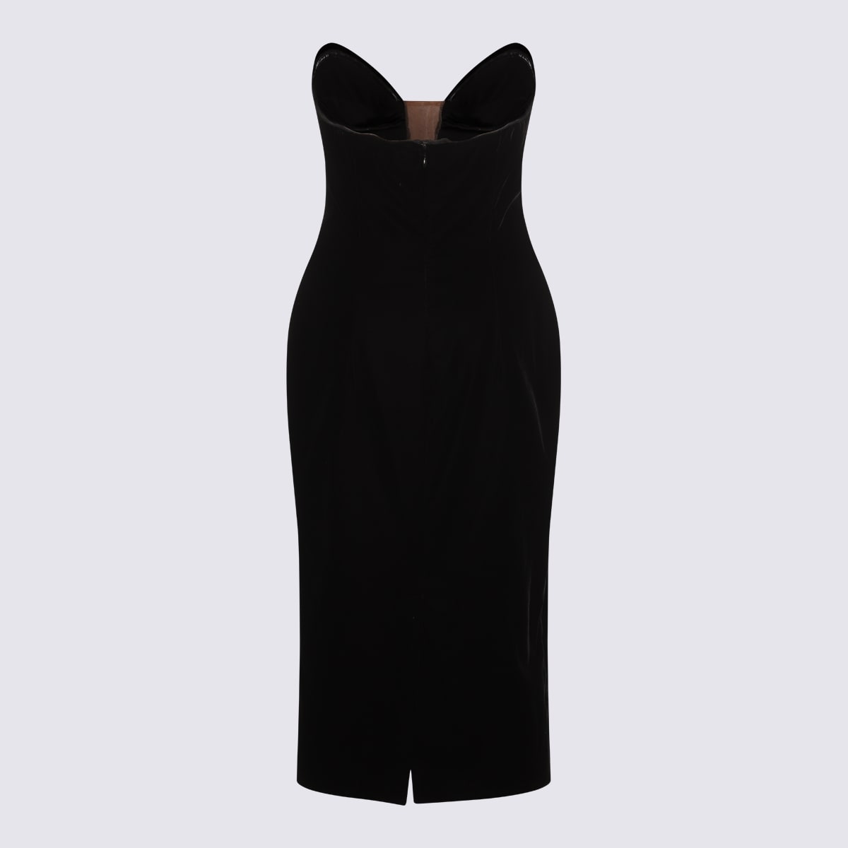 Tom Ford Black Viscose Midi Dress In Black