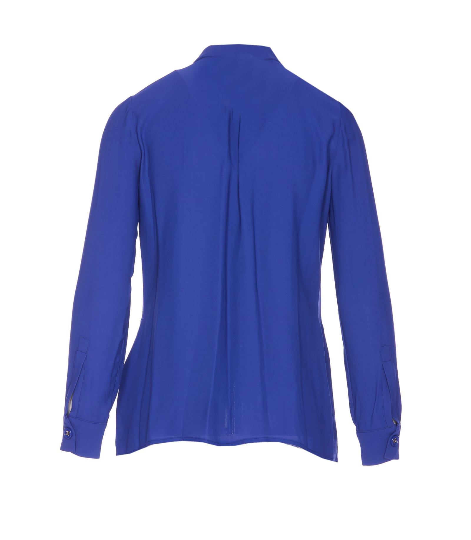 Shop Elisabetta Franchi Shirt With Chain Detail In Blue