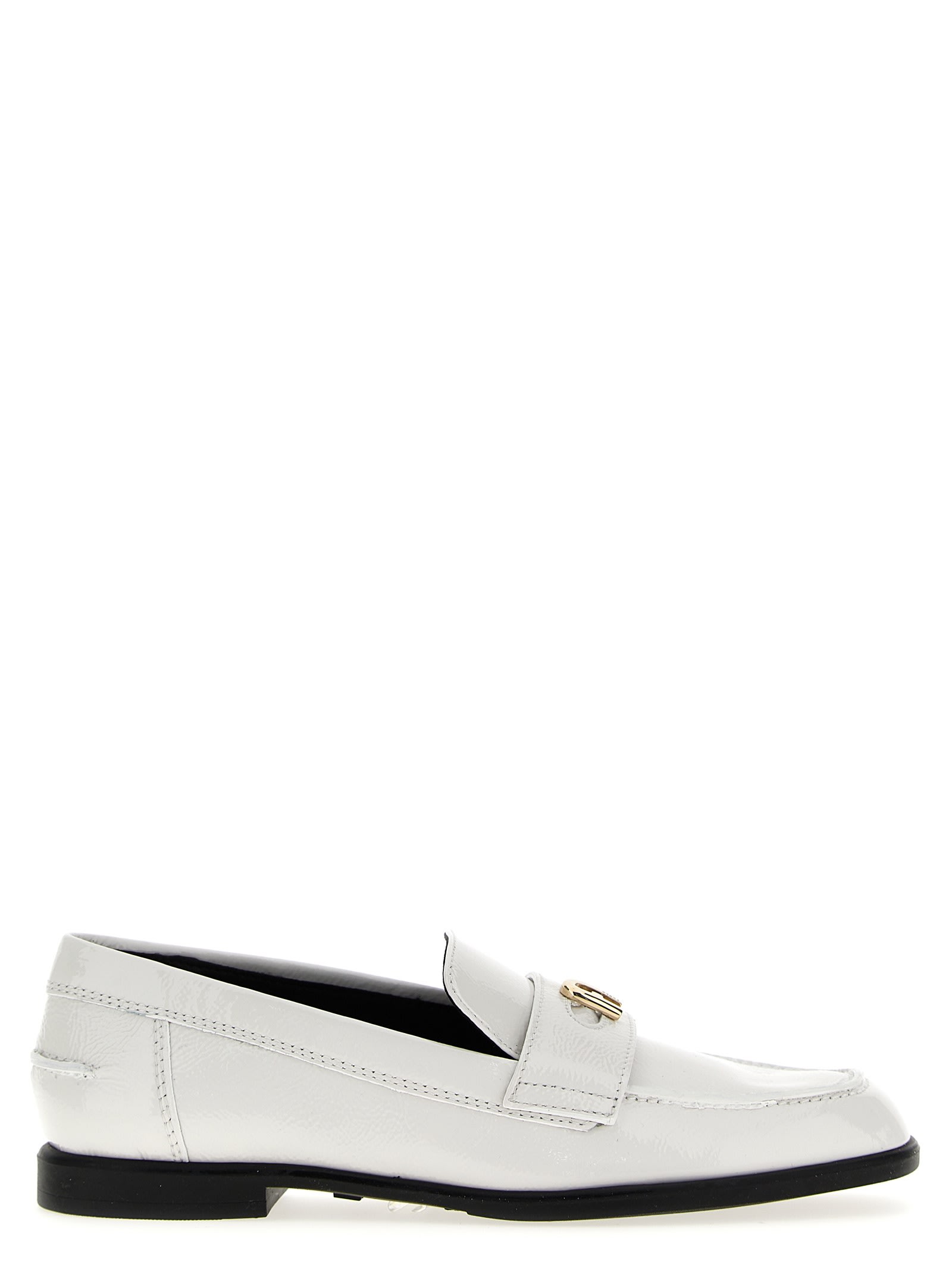 Shop Furla 1927 Loafers In White