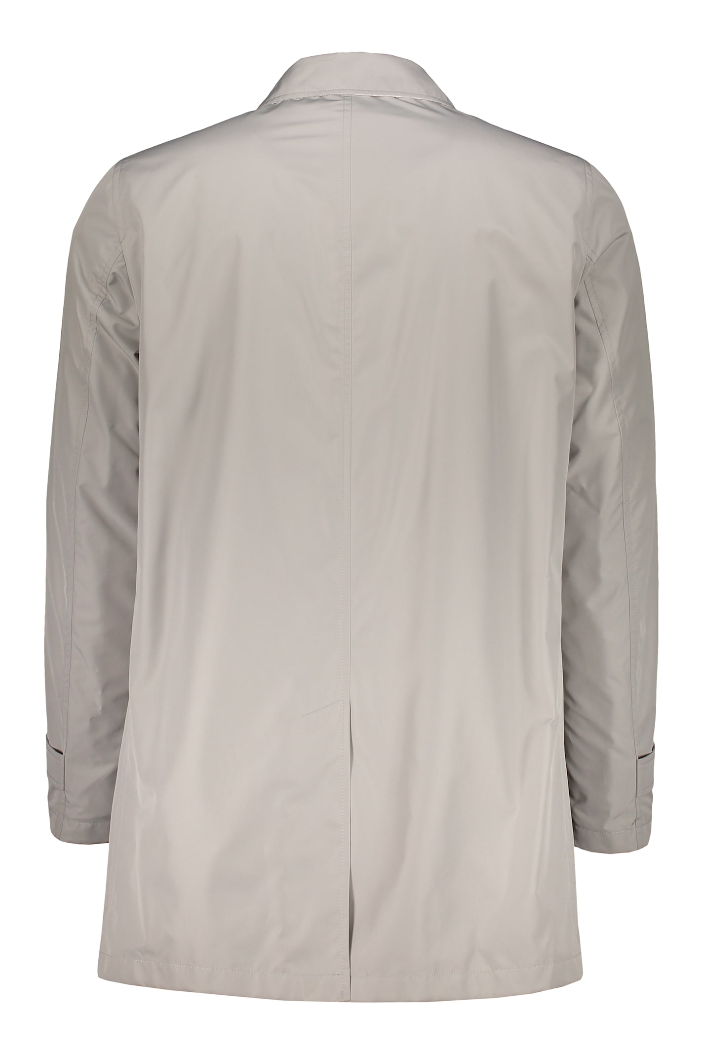Herno Techno Fabric Raincoat In Grey