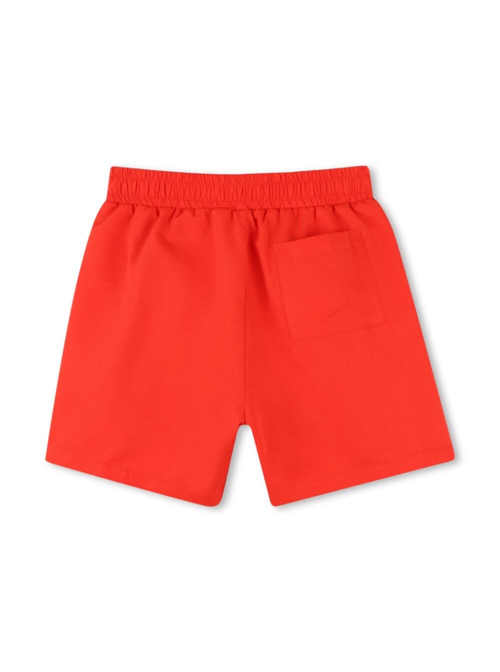 Kenzo Elastic Waist Swimming Trunks In Red