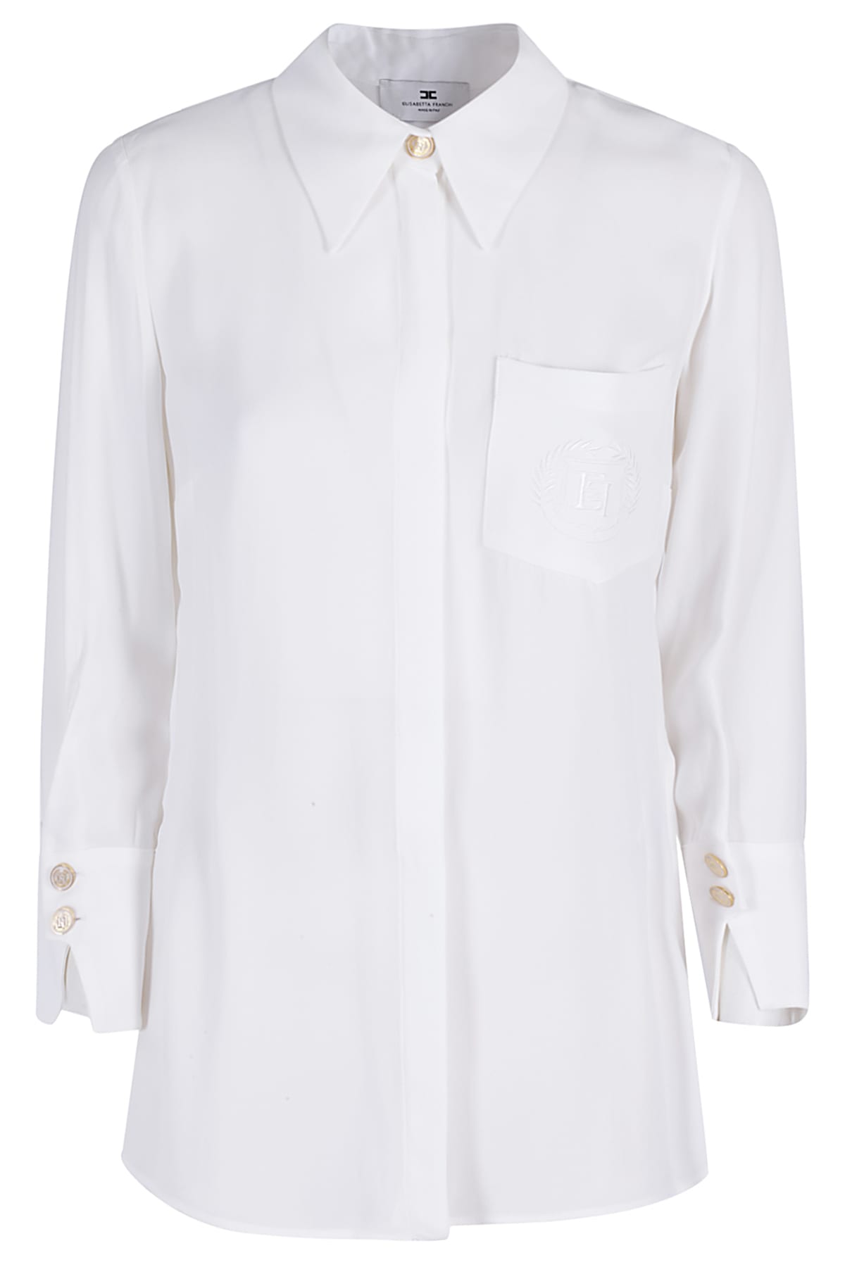 Shop Elisabetta Franchi Camicia In Avorio