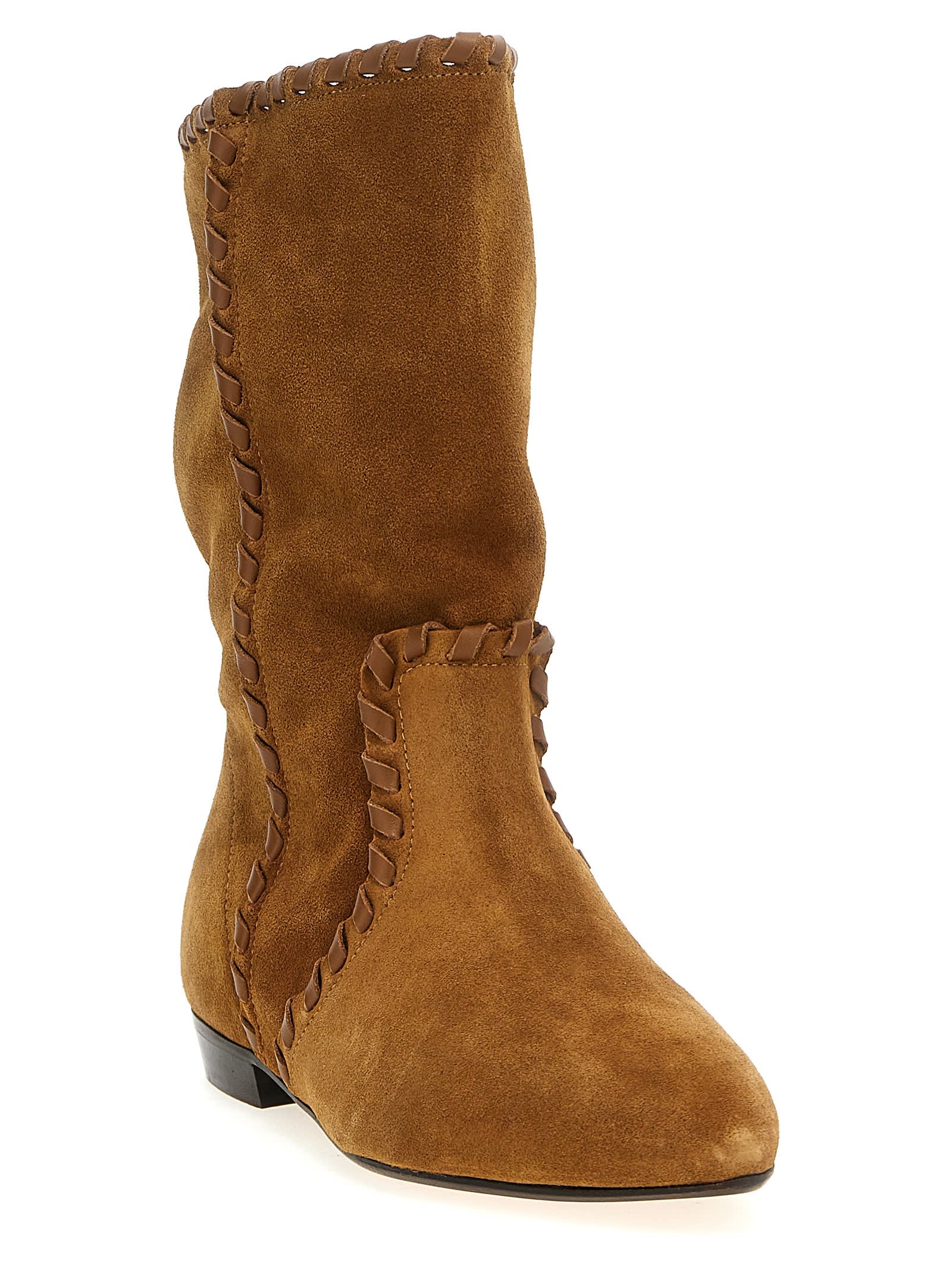 Shop Isabel Marant Staeni Ankle Boots In Brown
