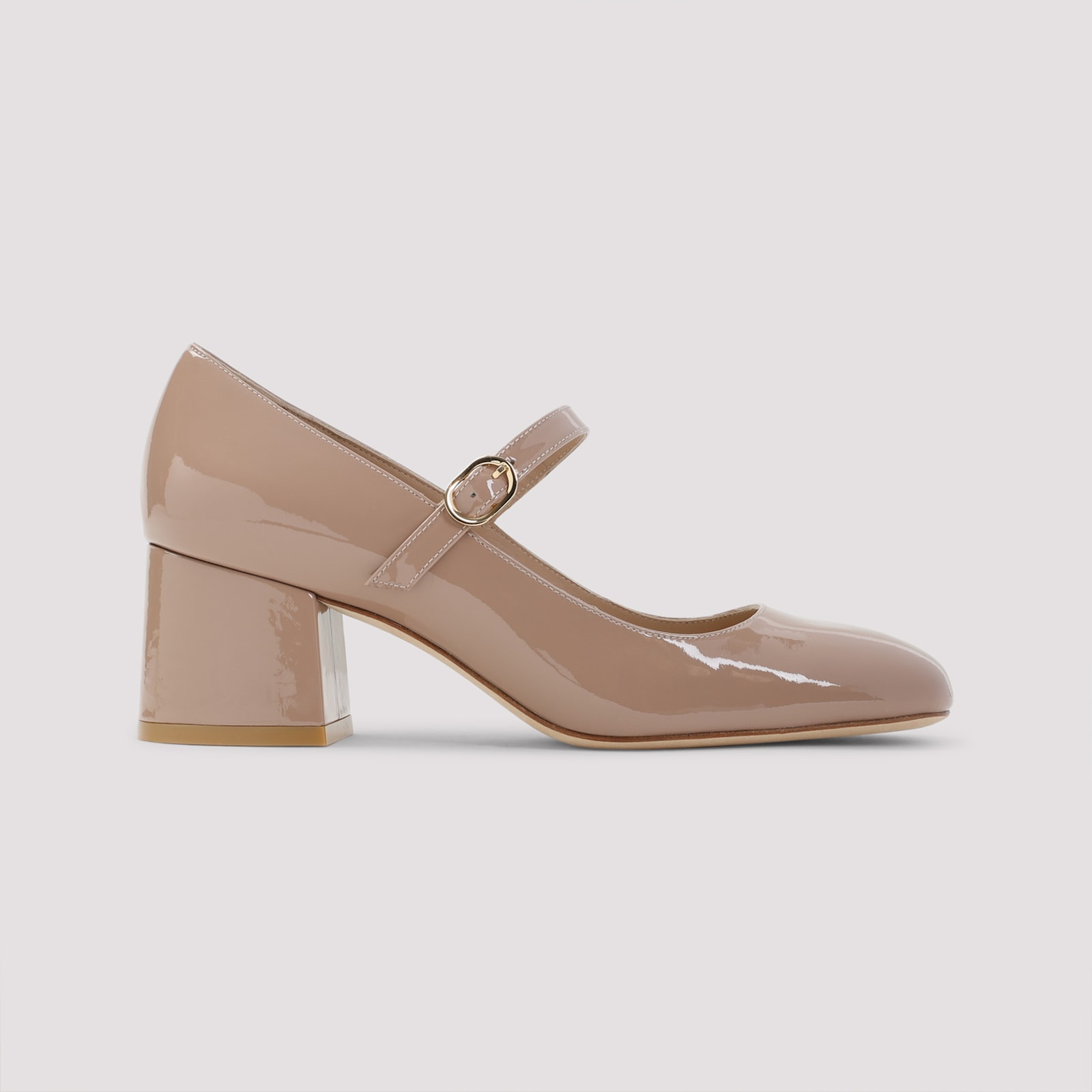 Stuart Weitzman Mary Jane Pumps With Patent Leather Finish In Brown