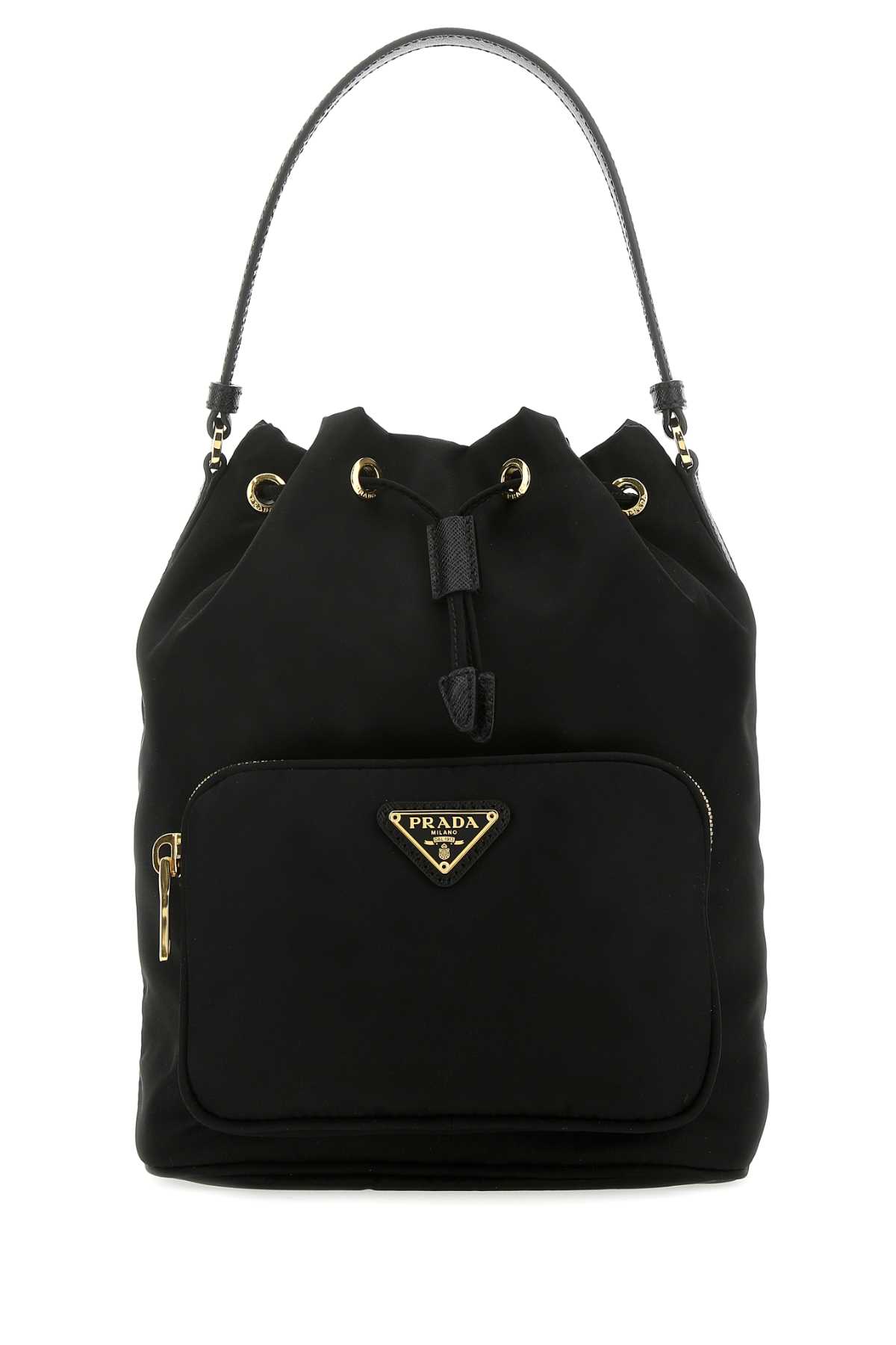 Prada Black Re-nylon Duet Bucket Bag