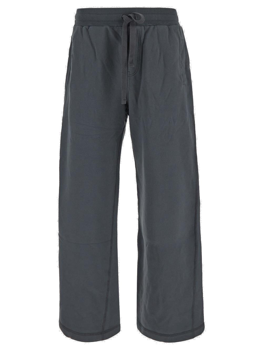 Shop Dolce & Gabbana Drawstring Jogging Pants In Grey