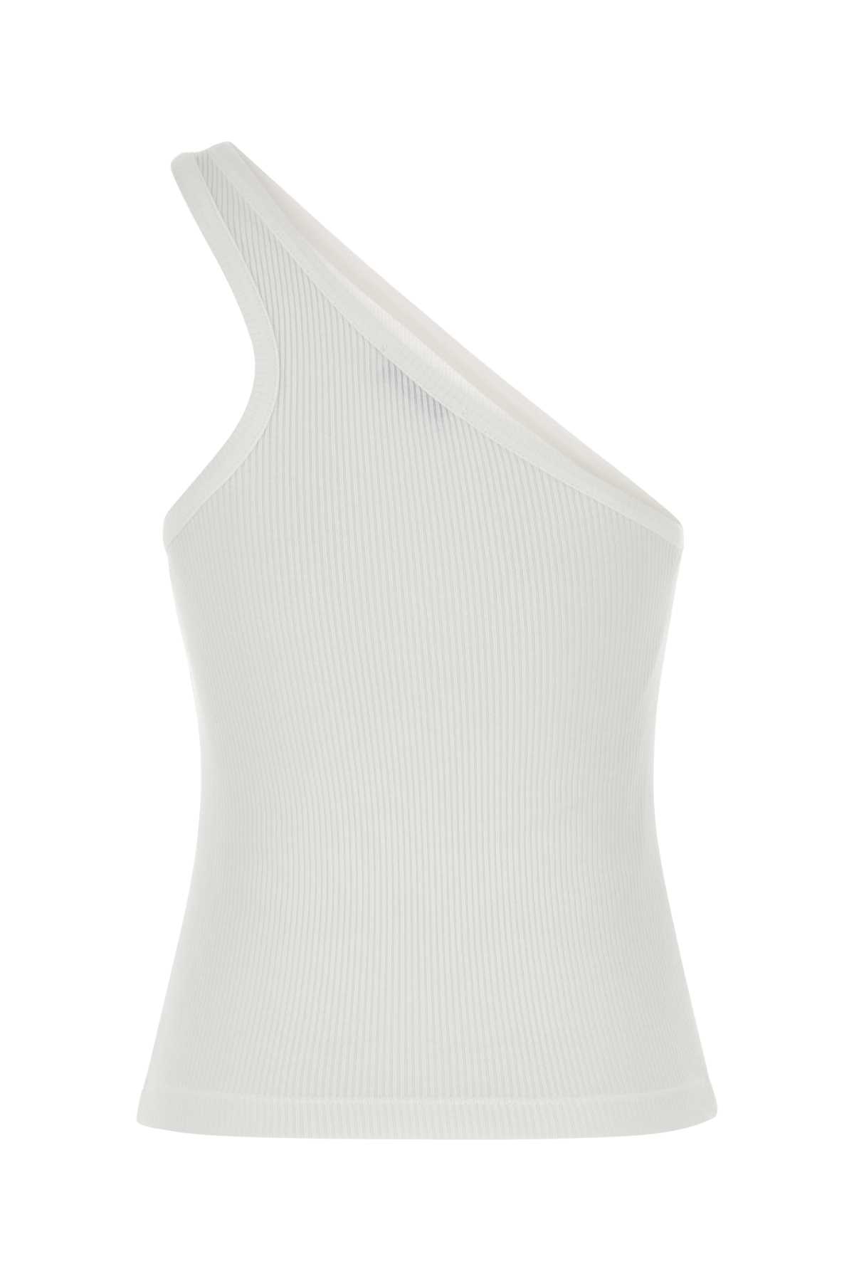 Agolde Stretch Cotton Blend Tank Top In White