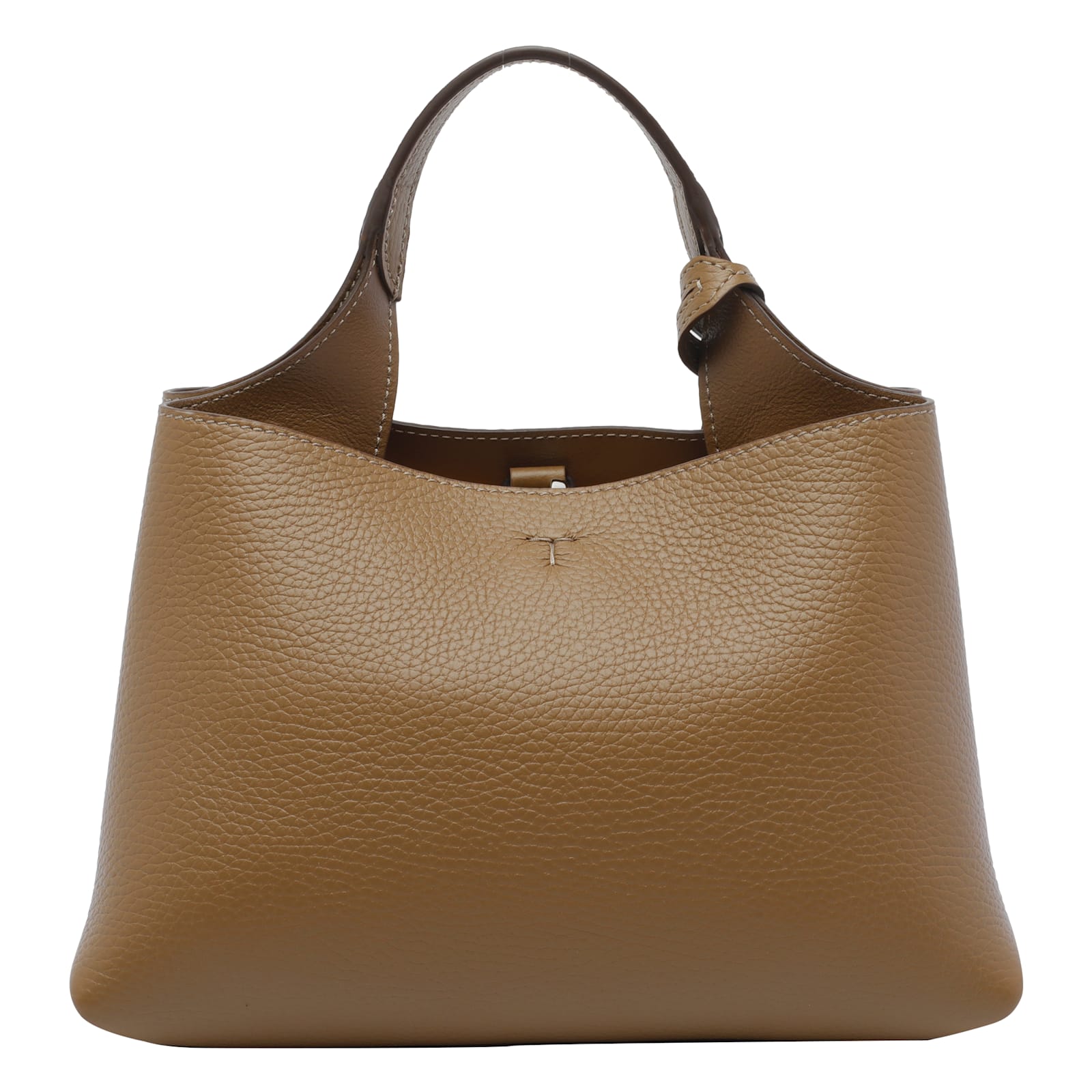 Tod's Micro Handbag With Textured Finish And Adjustable Strap In Brown