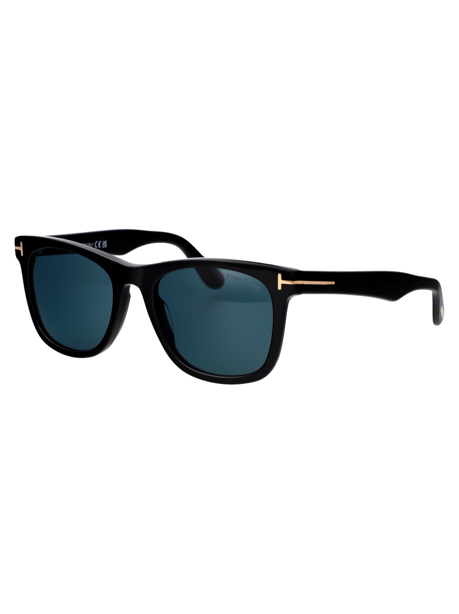 Shop Tom Ford Kevyn Sunglasses In 01n Nero Lucido / Verde