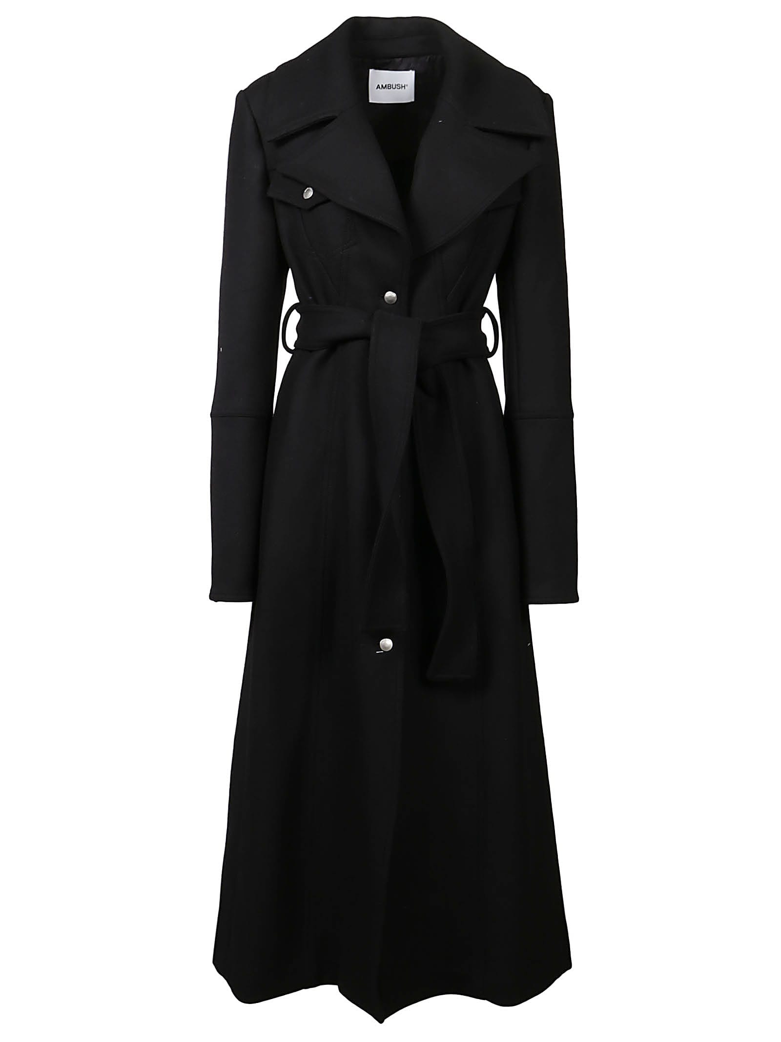 Shop Ambush Rever Coat In Black No Color