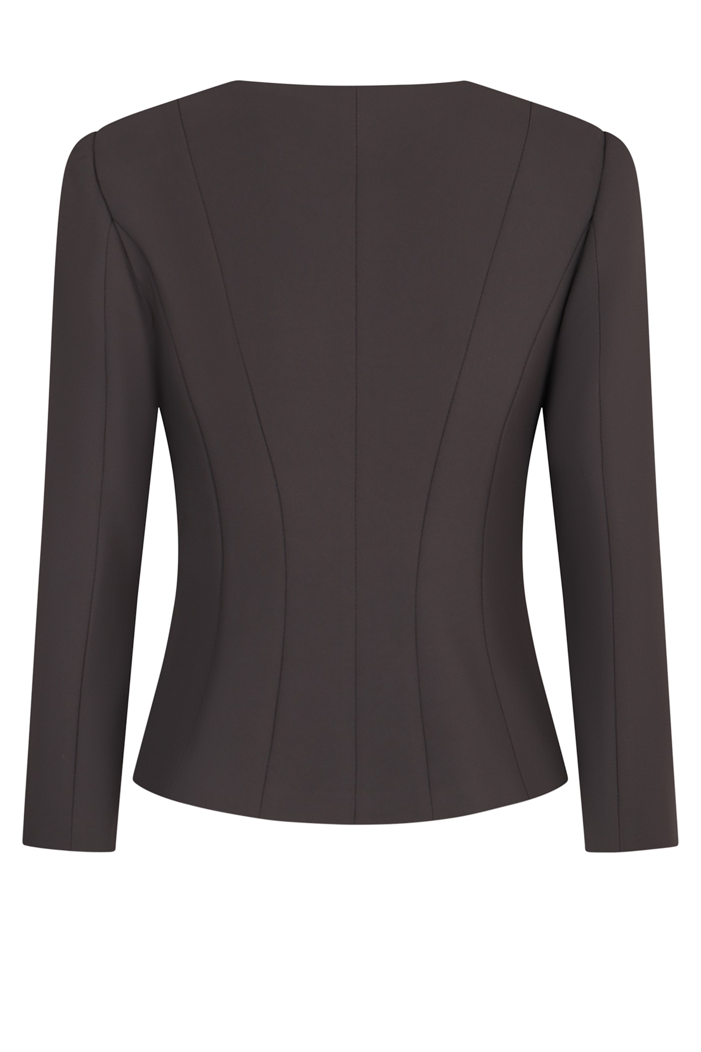 Elisabetta Franchi Crepe Jacket With Criss-cross Laces In Grey