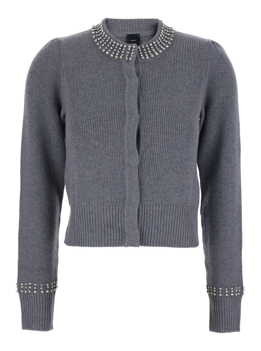 Pinko Spezzino Cardigan Blend Ws In Brown